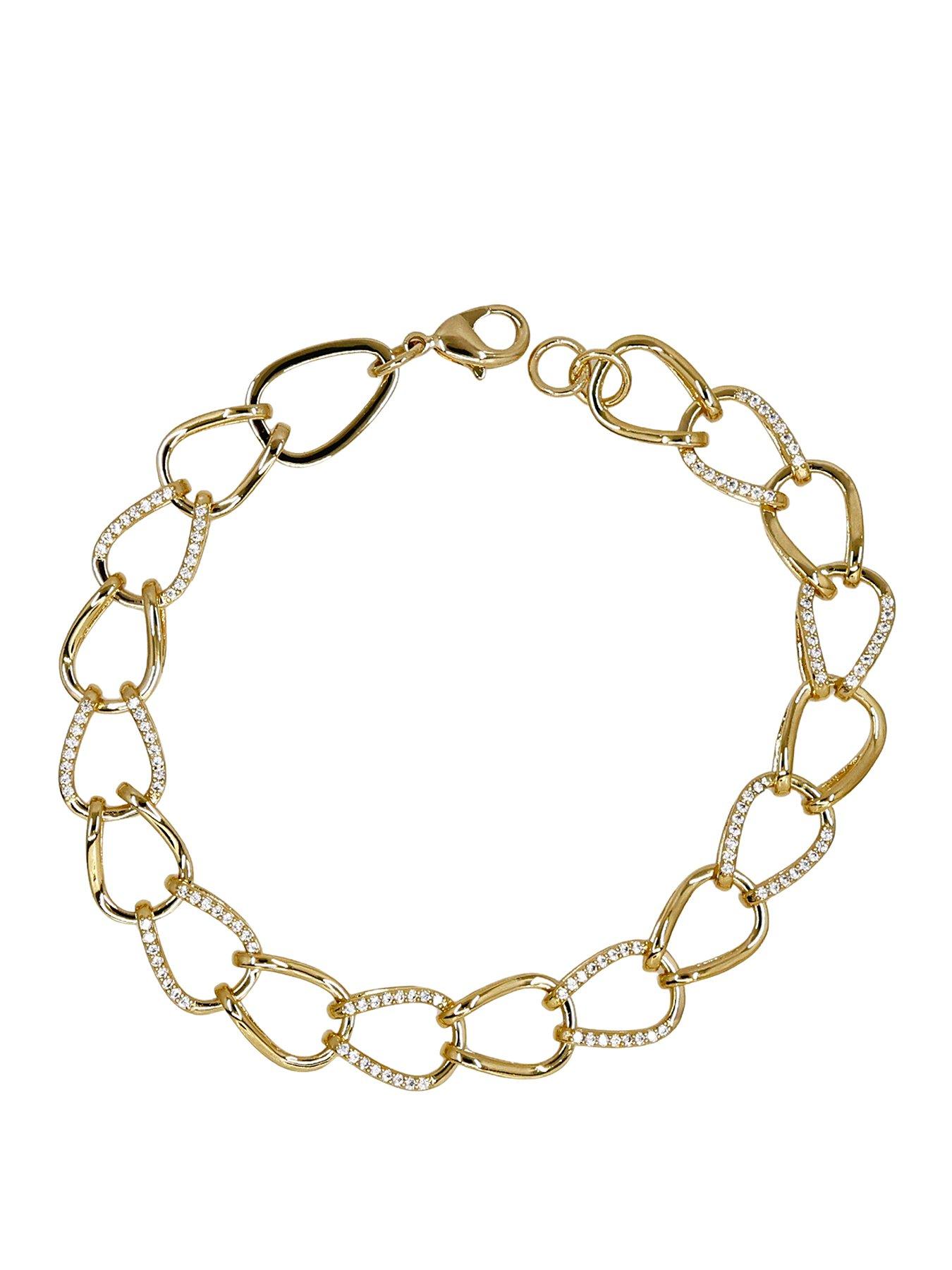 The Edit HS Chains 18Ct Cubic Zirconia Chunky Large Link Chain
