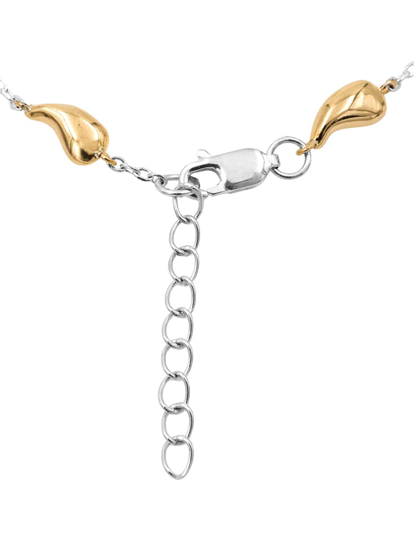 Image 2 of 3 of The Edit HS The Edit TEARDROP 18ct Yellow Gold Plated Sterling Silver Teardrop Station Bracelet
