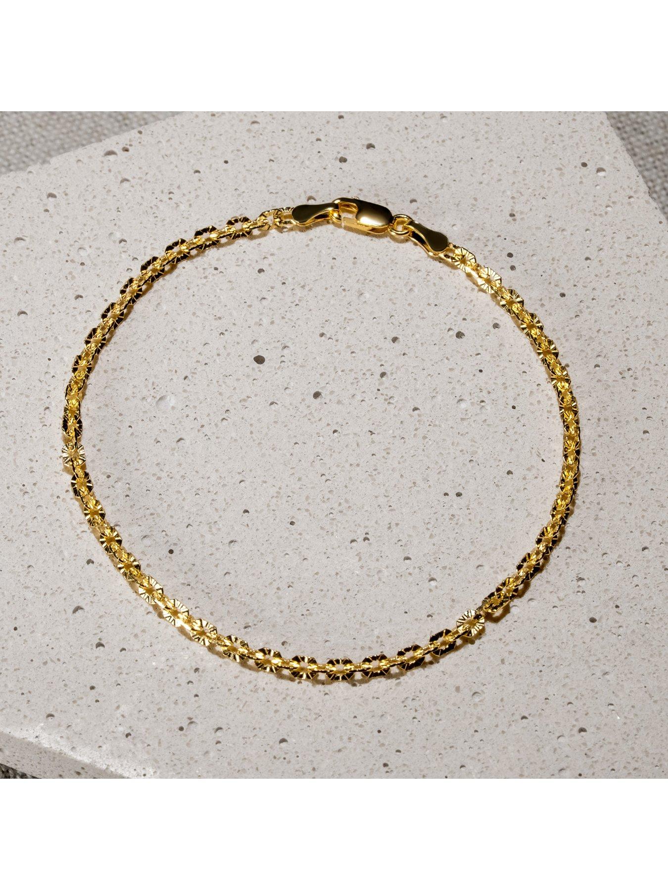 Image 2 of 5 of Kleora Iris Modern Electrum 725" Diamond Cut Oval Rolo Link Chain Bracelet - Gold