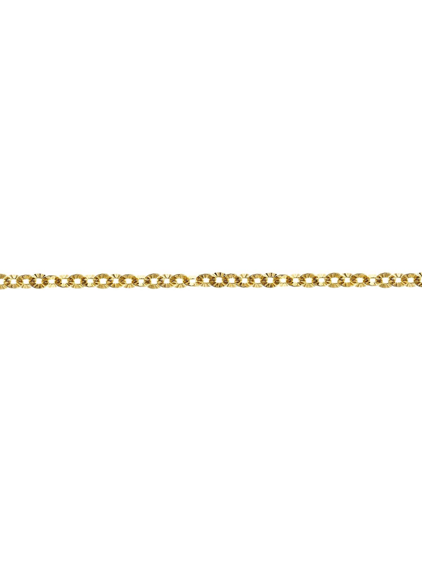 Image 3 of 5 of Kleora Iris Modern Electrum 725" Diamond Cut Oval Rolo Link Chain Bracelet - Gold