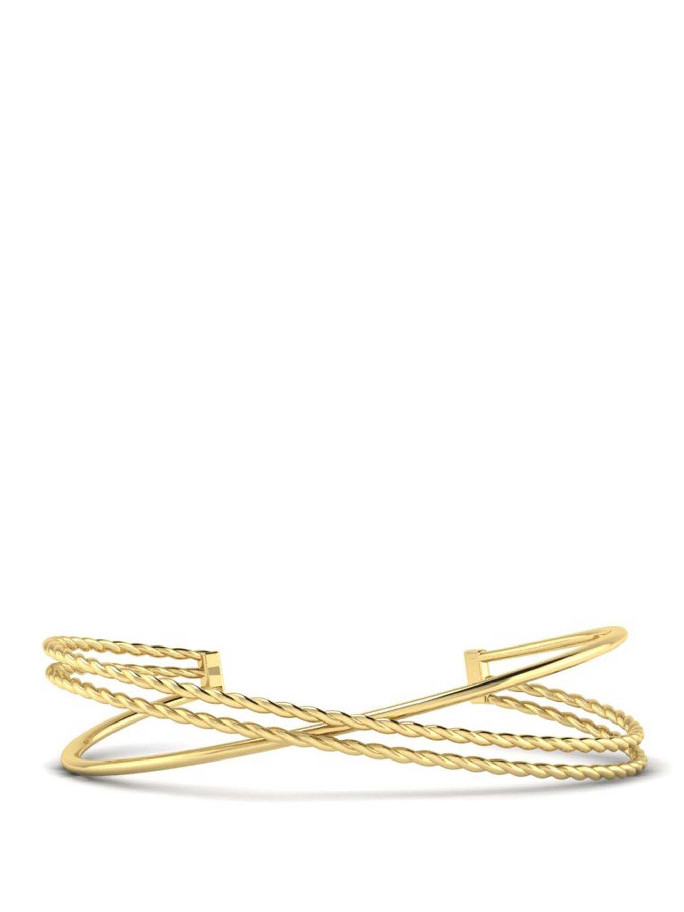 Kleora CONTORTO Modern Electrum Rope  &  Polished Crossover Bangle