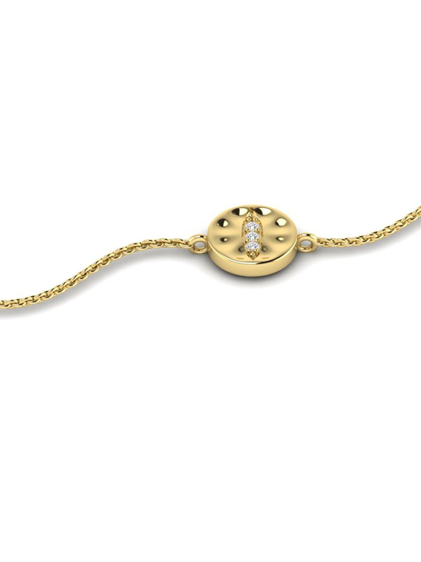 Image 2 of 5 of Kleora KLEORA IRIS Modern Electrum Diamond Cats Eye Circle Bracelet