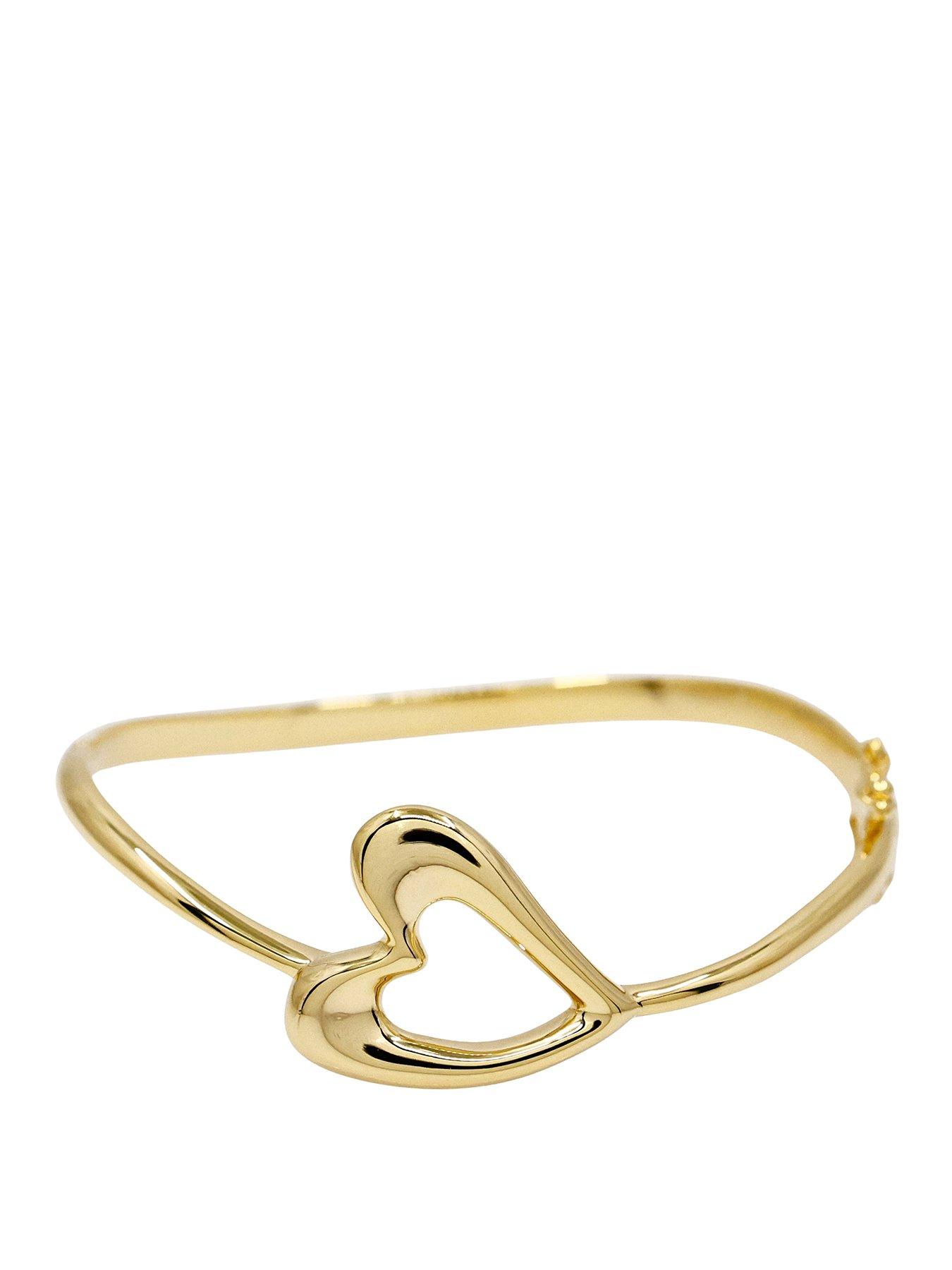 The Edit HS Edit HEARTS 18ct Yellow Gold Plated Abstract Heart Bangle