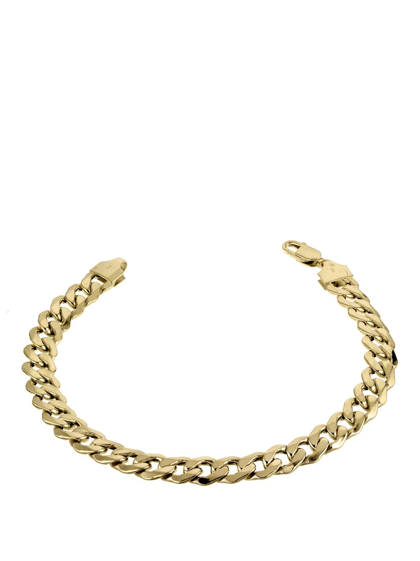 H. Samuel 9ct Yellow Gold 8" Curb Chain Bracelet
