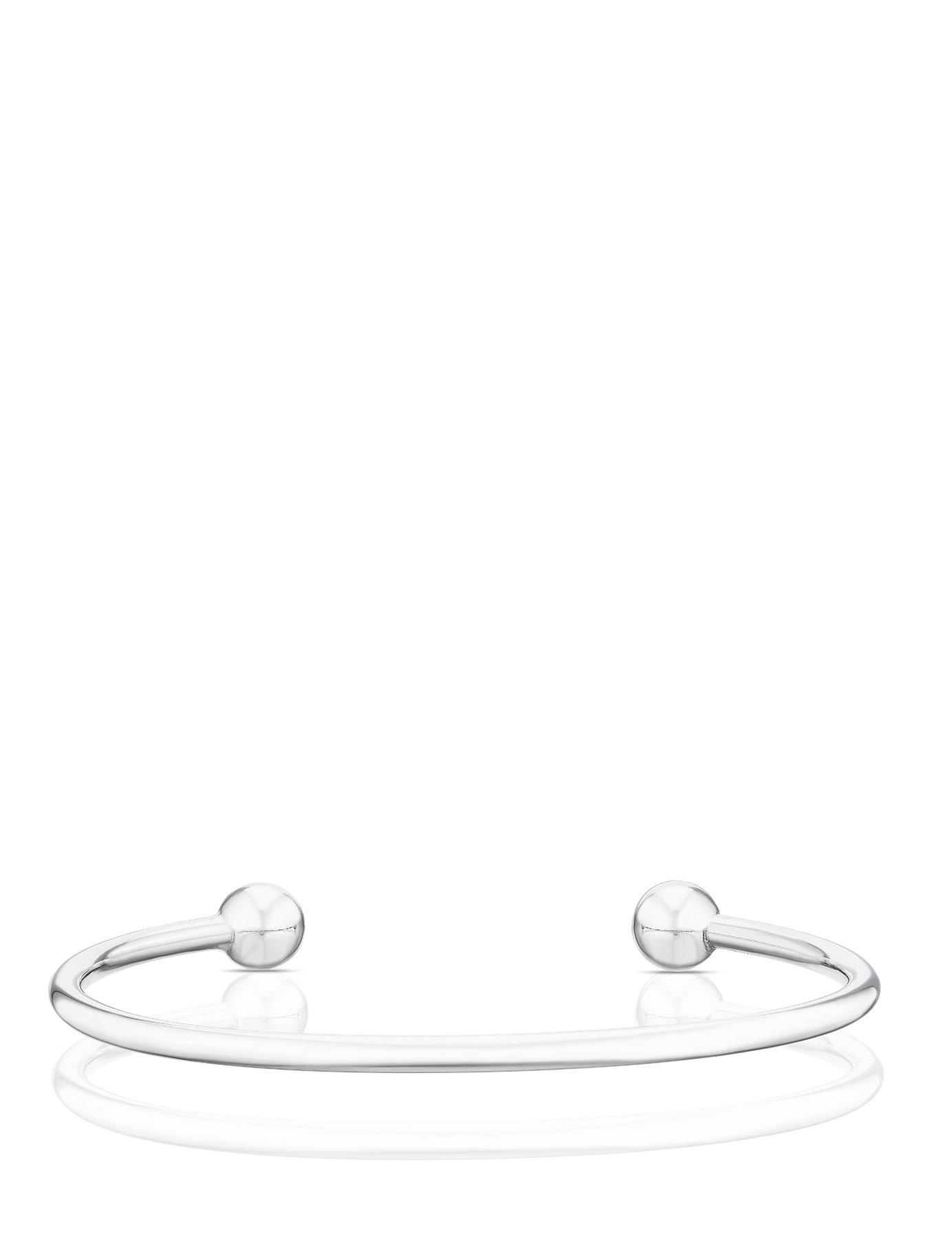 Ernest Jones Men's Sterling Torque Bangle - Silver