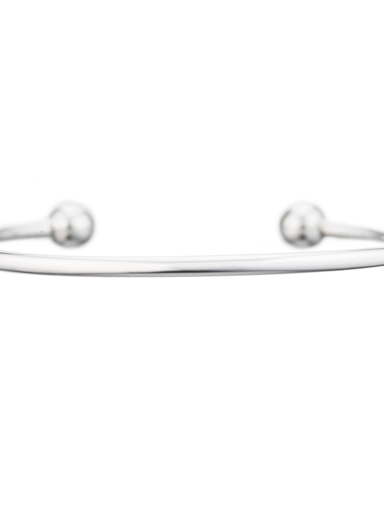 Image 2 of 3 of Ernest Jones Men's Sterling Torque Bangle - Silver
