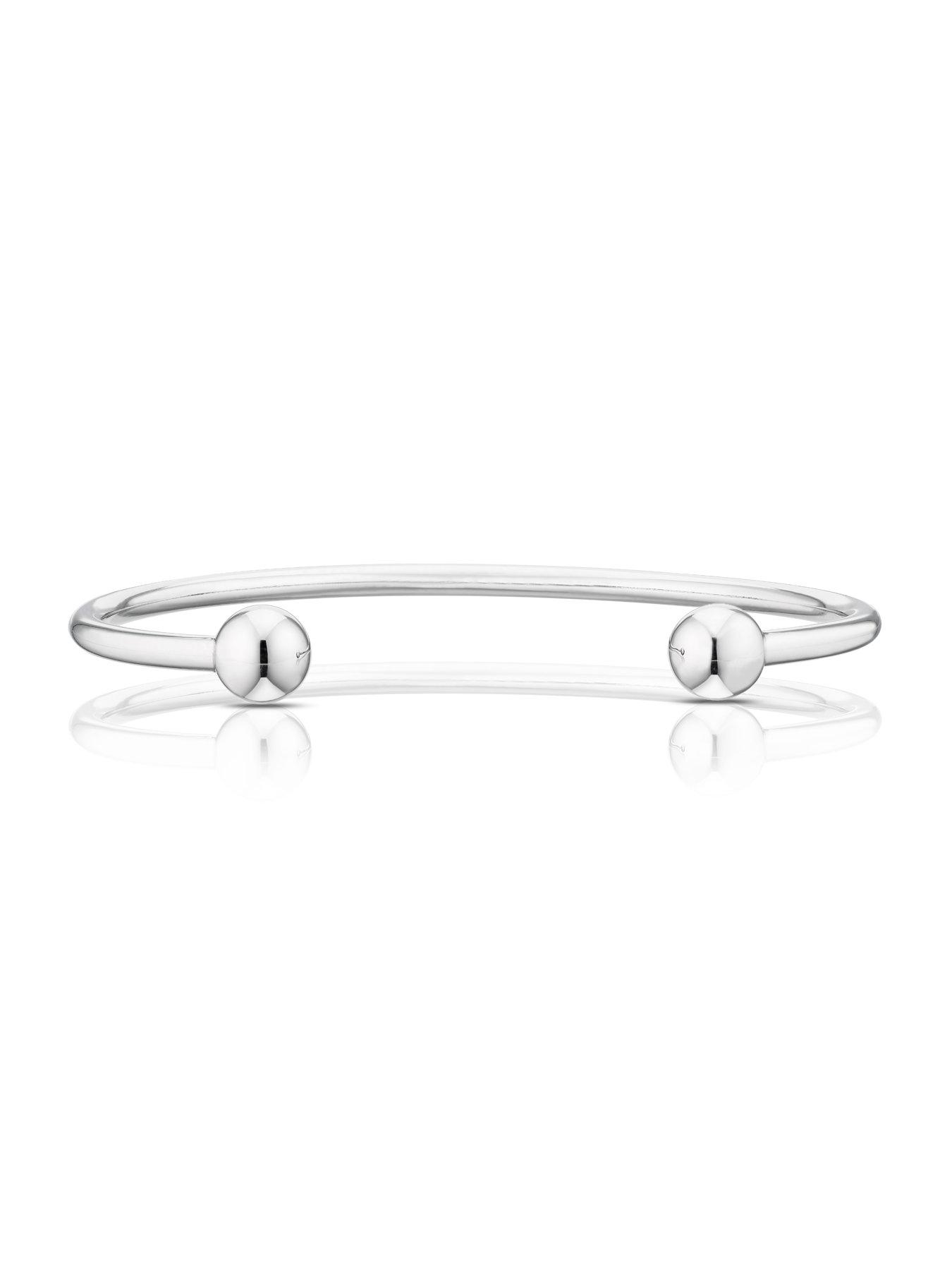 Image 3 of 3 of Ernest Jones Men's Sterling Torque Bangle - Silver