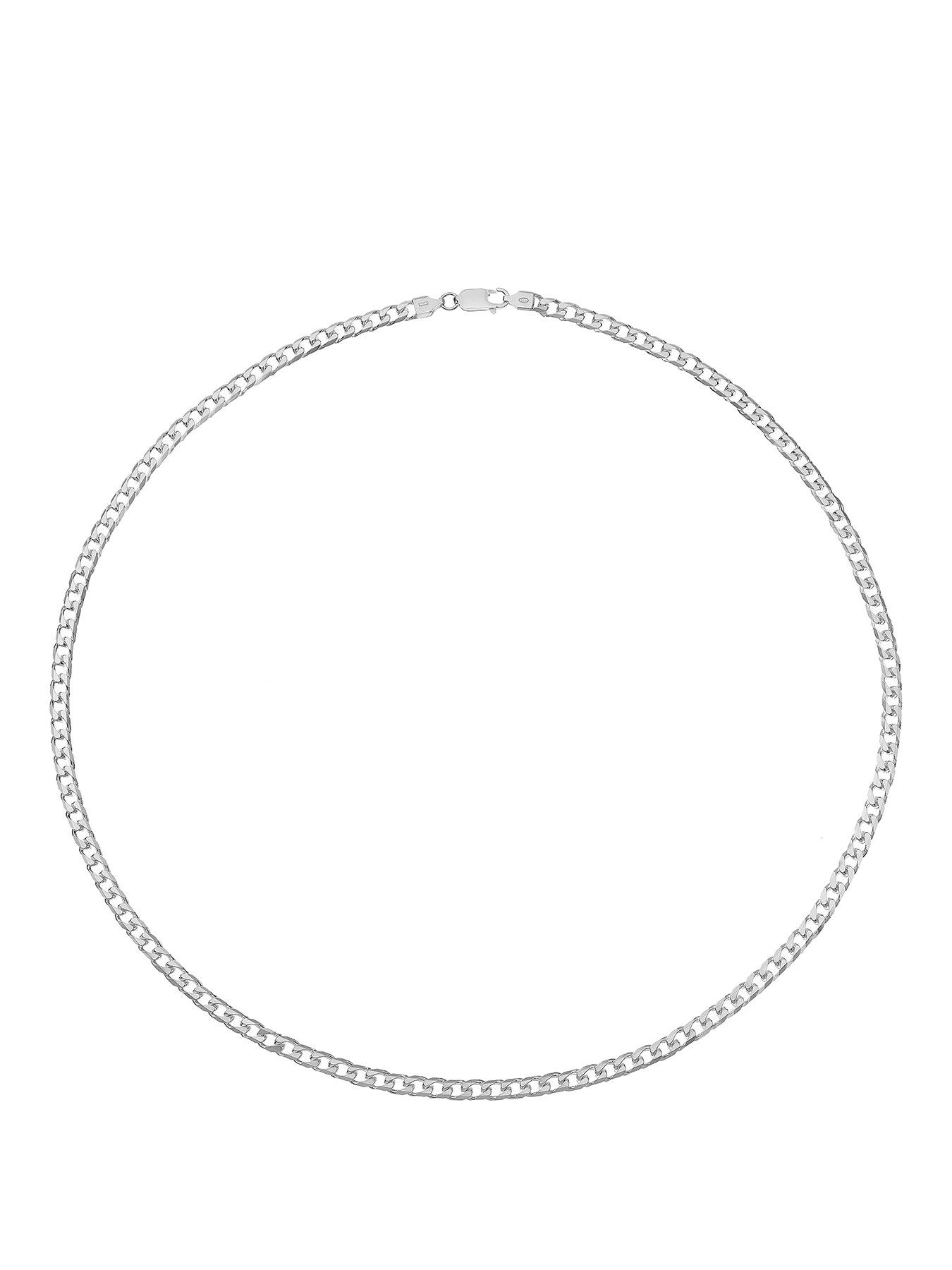 Image 1 of 2 of Ernest Jones Sterling Silver 24" Curb Chain