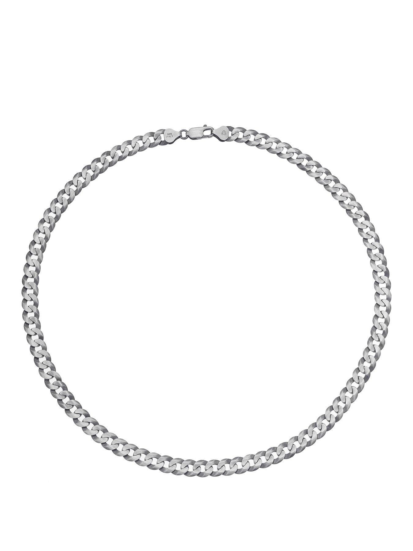 Ernest Jones Sterling 20" Curb Chain - Silver