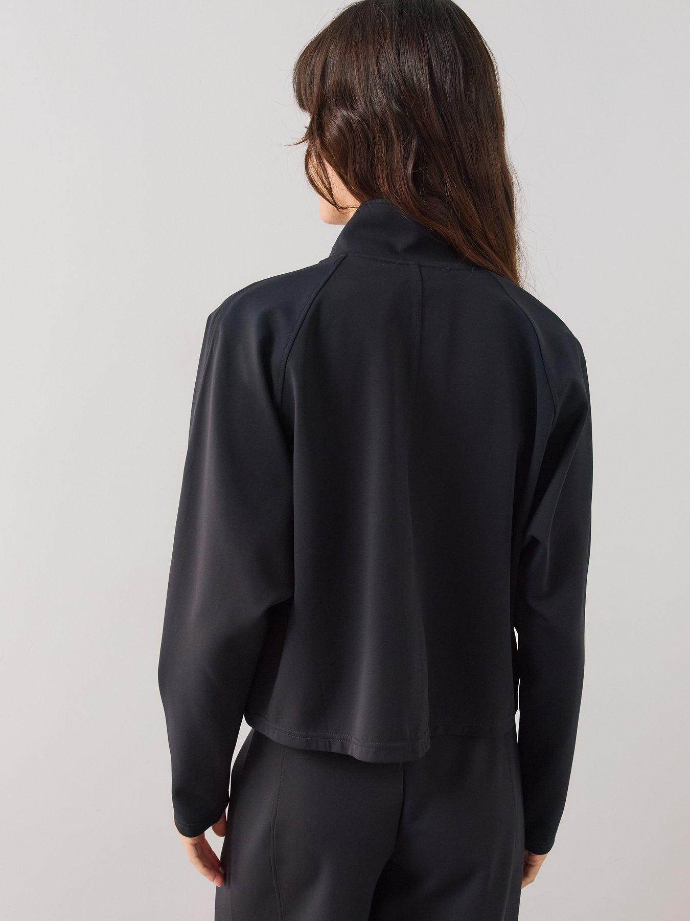Image 2 of 7 of The Very Collection Scuba Utility Lightweight Jacket Co-ord - Black