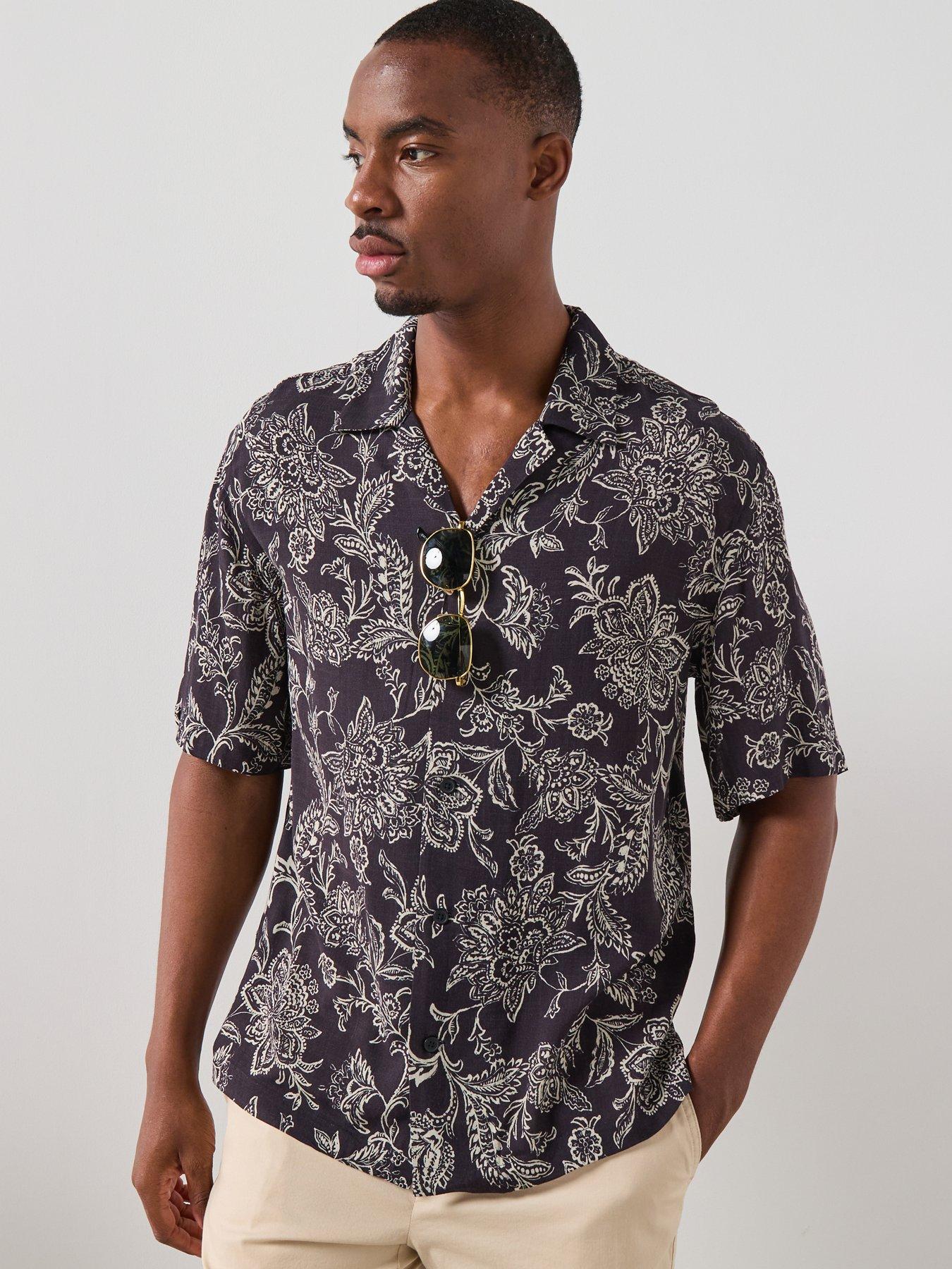 Mango Opium Short Sleeve Shirt - Black