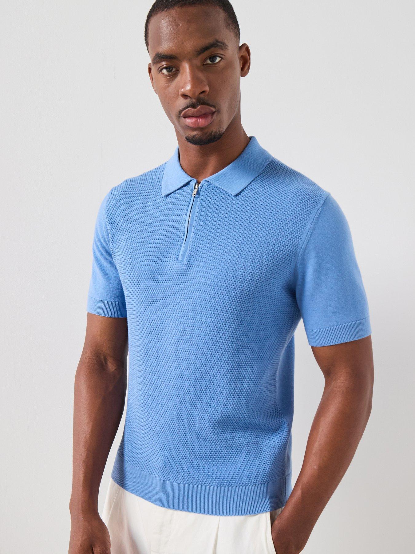 Mango Mango Canario Short Sleeve Poloshirt - Blue