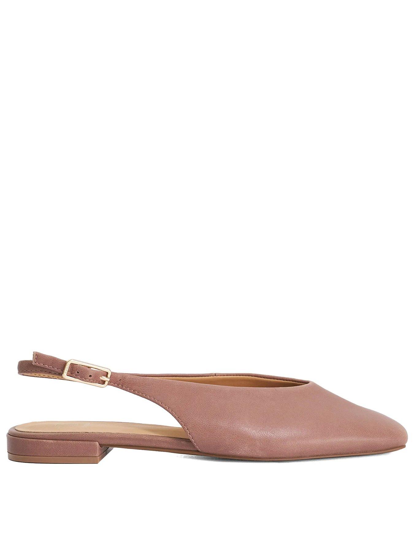 Dune London Women's Pink 'Heartbeat' Leather Ballet Pumps In Size 5 - Image 2