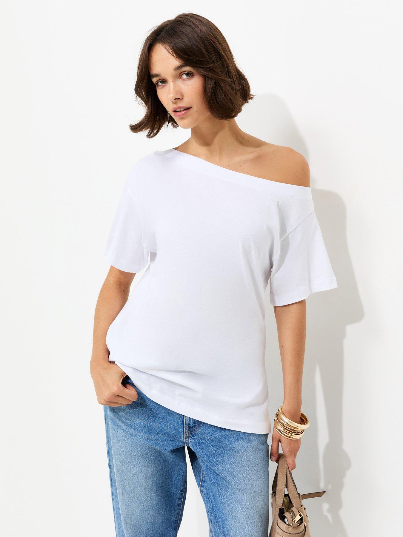 New Look White Off The Shoulder T-shirt