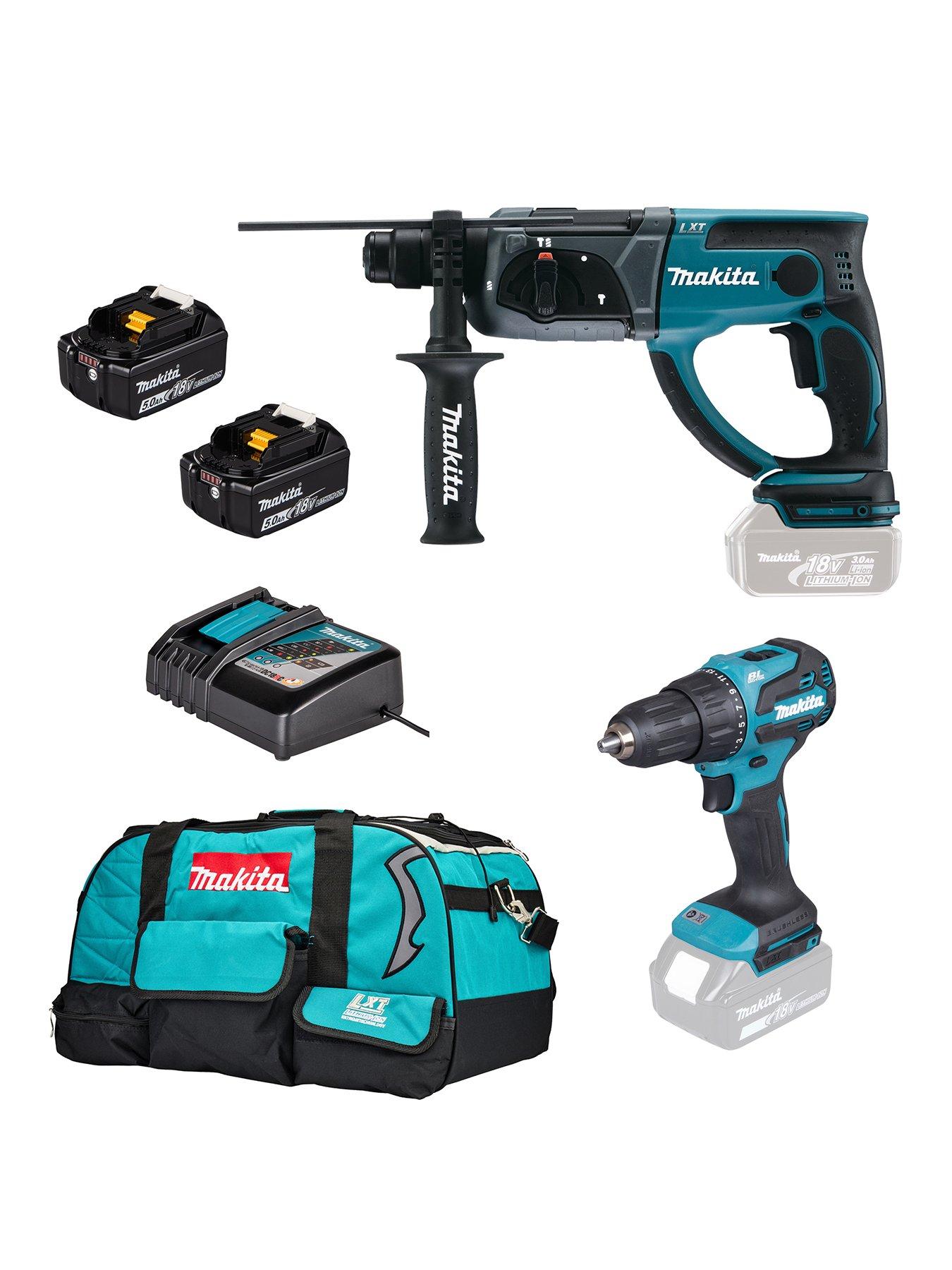 Image 1 of 4 of Makita 18V LXTCombi &amp; Sds+ Drill 2 X 5Ah