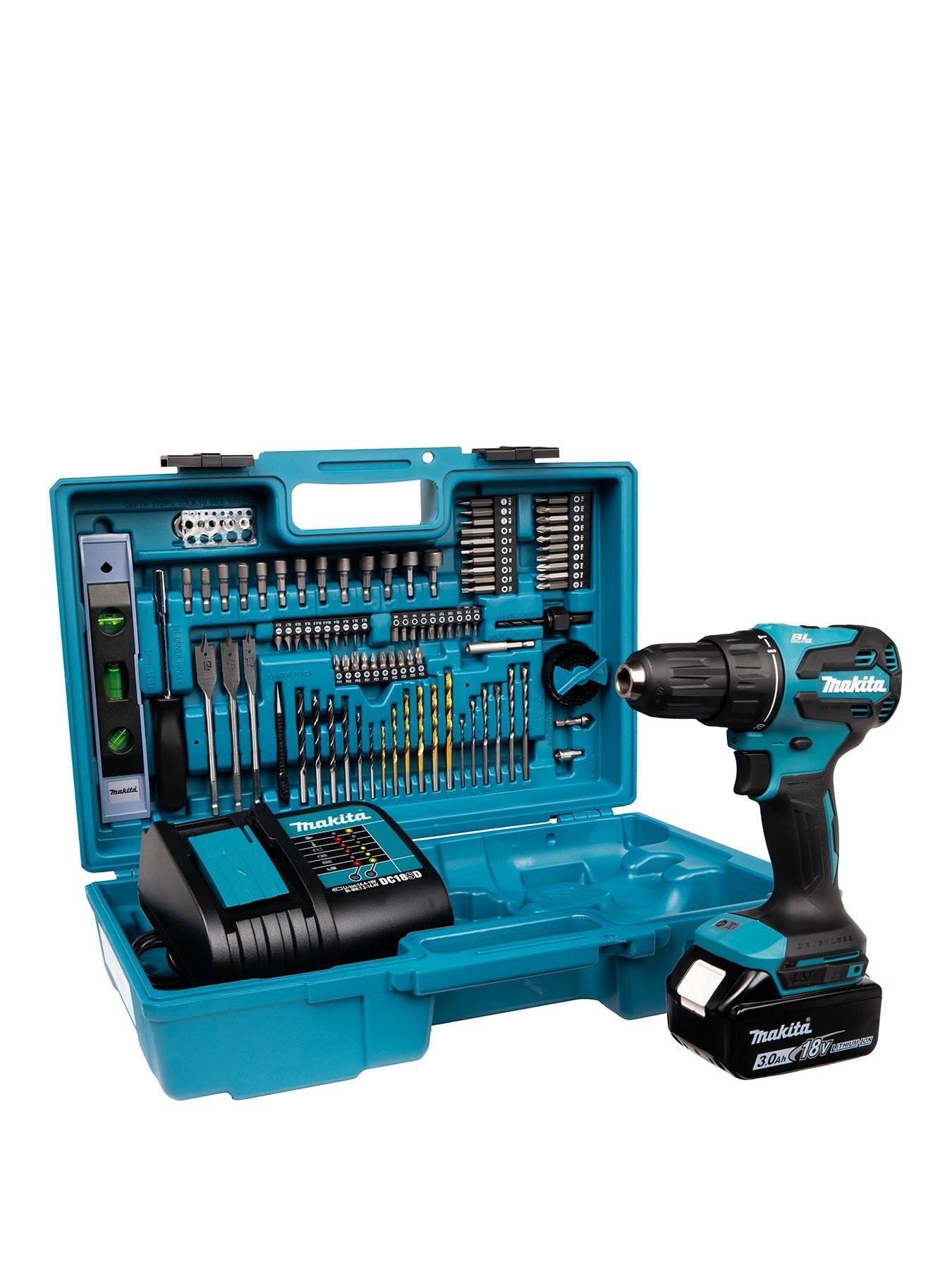Image 1 of 4 of Makita 18V LXT BRUSHLESS COMBI & 101PC BIT SET