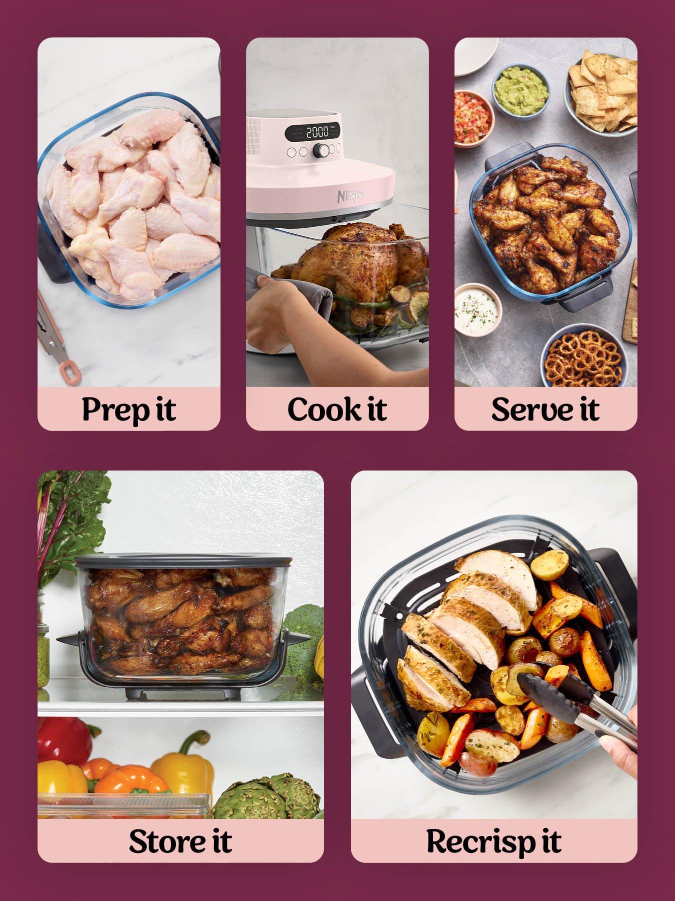Image 6 of 7 of NINJA CRISPi PRO 7-in-1 XL Glass Air Fryer &ndash; Rose Quartz AS101UKRS