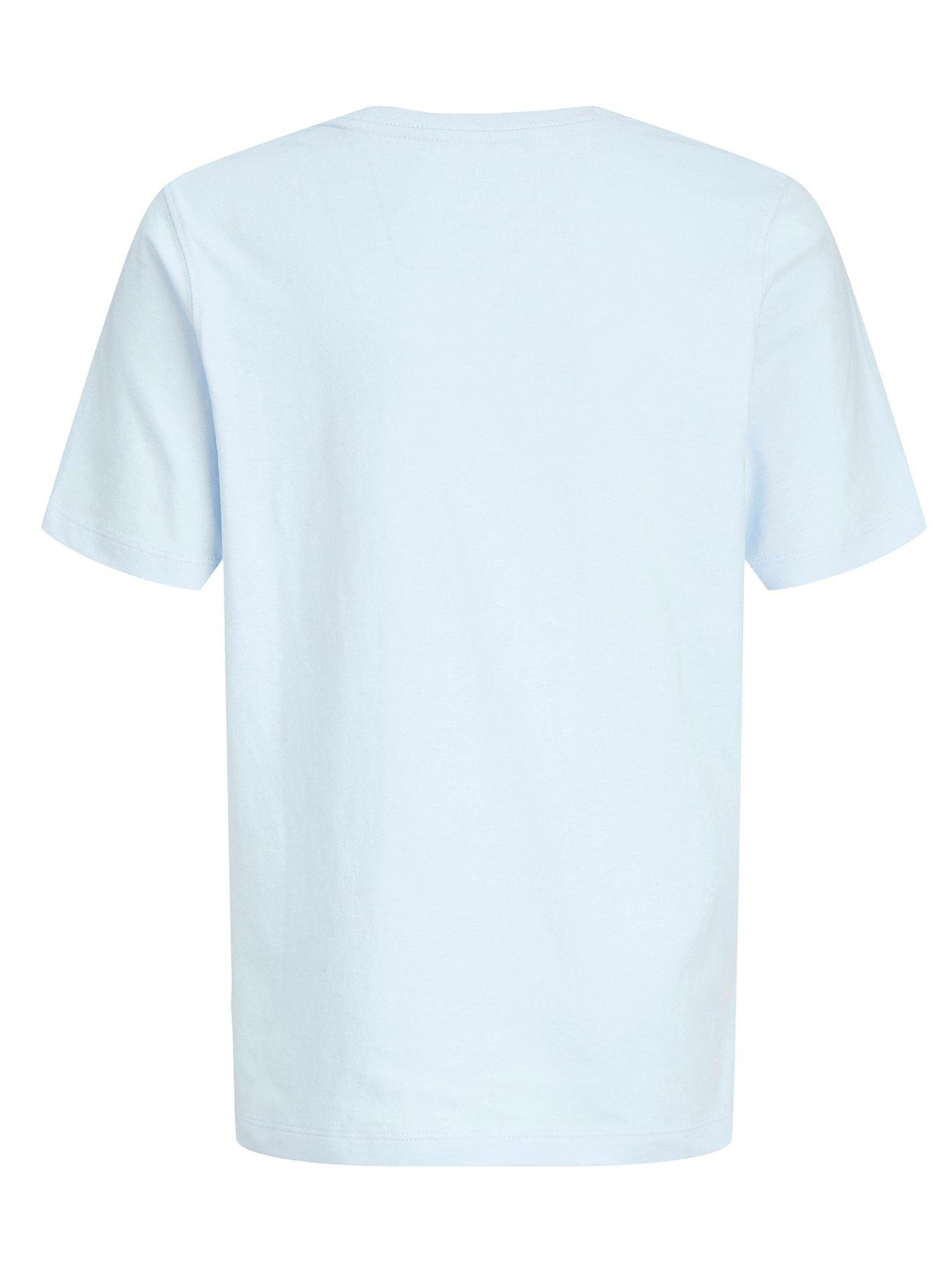 Image 3 of 3 of Jack & Jones Junior Boys Graphic Short Sleeve Tshirt - Light Blue