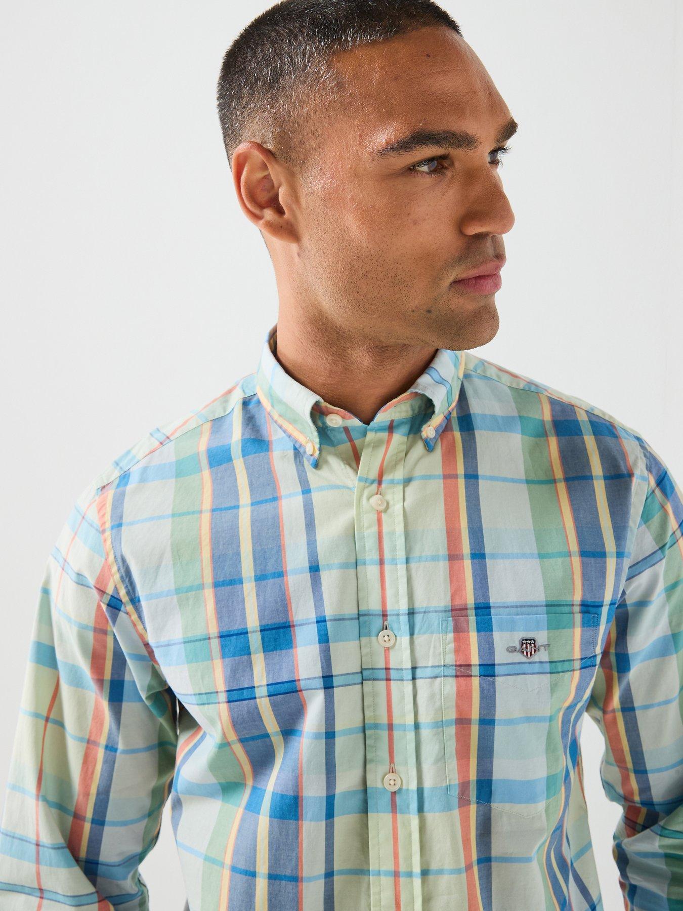 Image 6 of 6 of GANT Reg Poplin Multicheck Long Sleeve Shirt - Multi