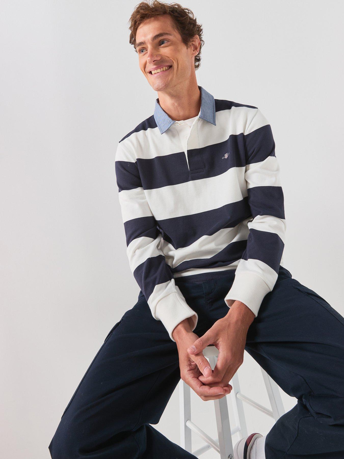 Gant - Men's - Polo Shirt - Regular Fit - Stripe - White - Image 4