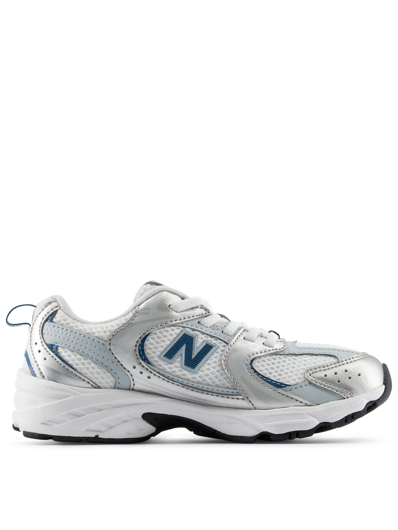 Image 1 of 7 of New Balance Kids 530 Cushioned Lace-Up Trainers - Silver