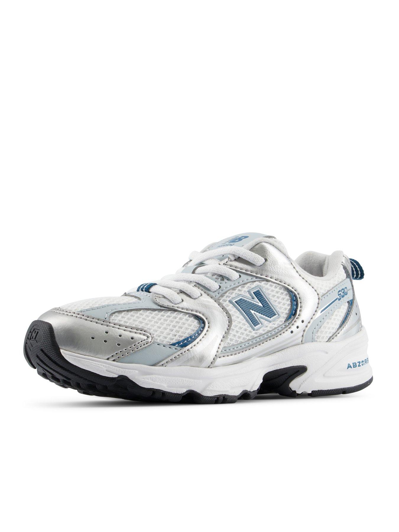 Image 6 of 7 of New Balance Kids 530 Cushioned Lace-Up Trainers - Silver