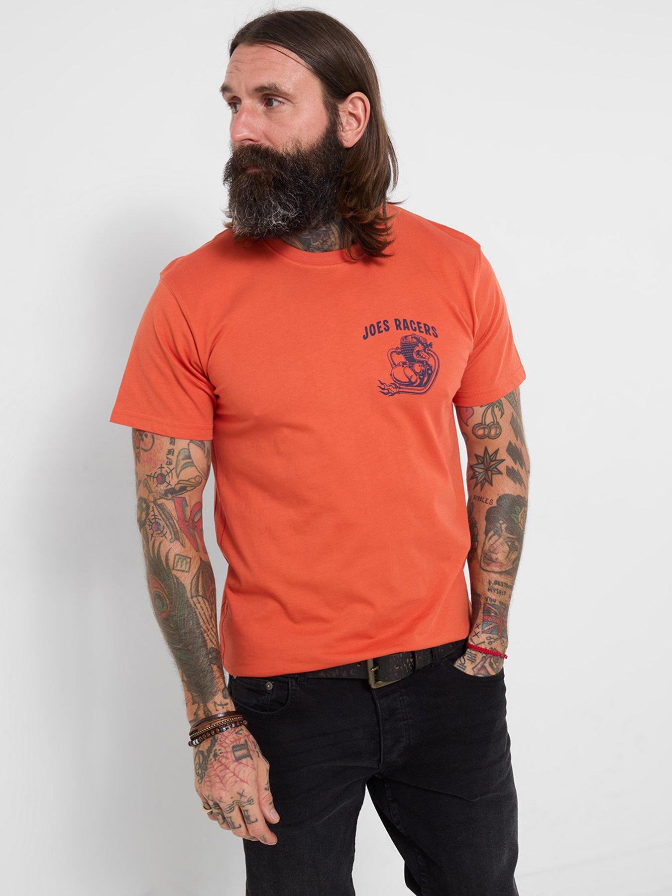 Joe Browns Joes Racers Back Print T-Shirt, Orange, Size Xl, Men