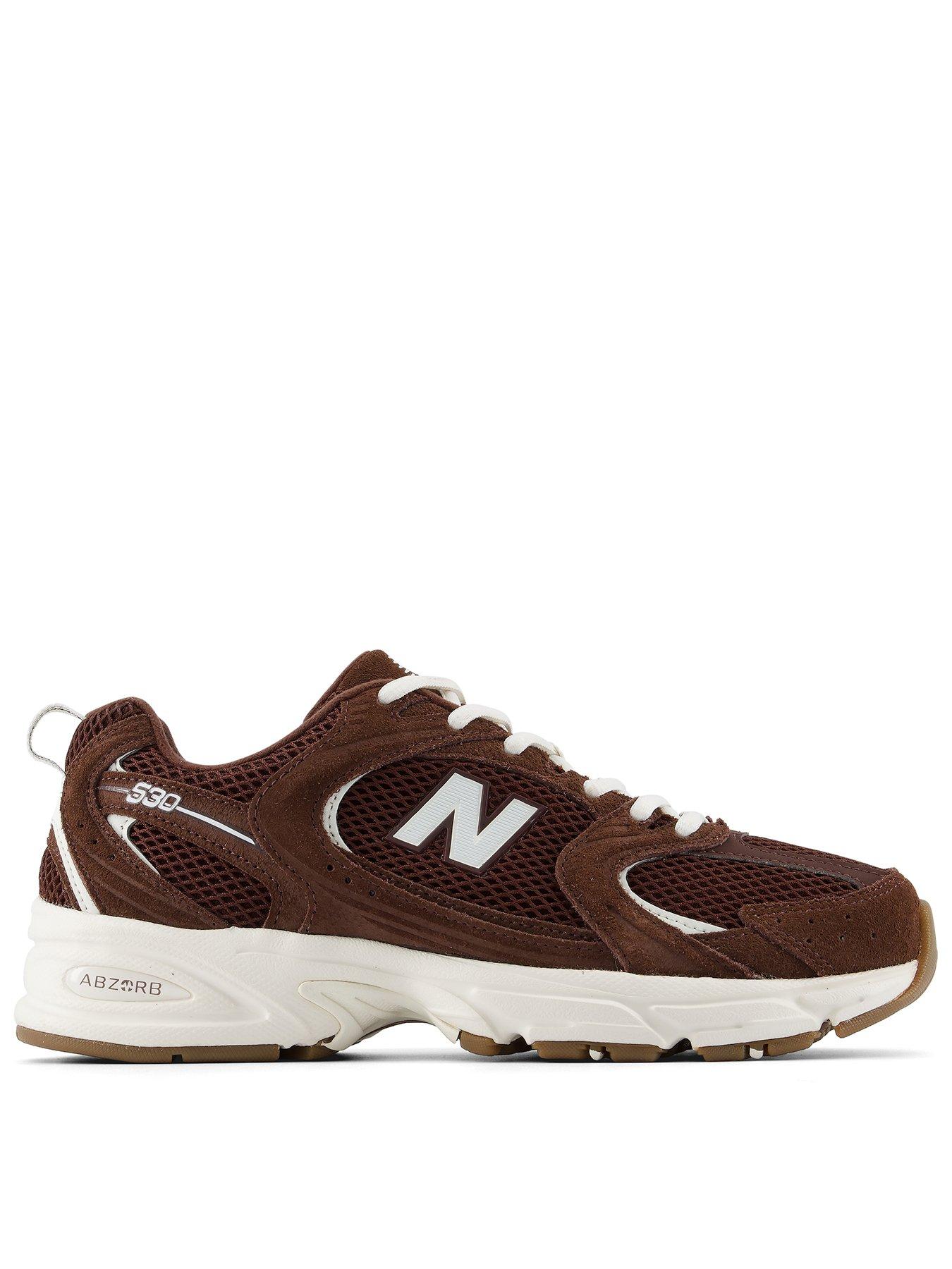 Image 1 of 6 of New Balance Womens 530 Chunky Mixed Texture Lace-Up Trainers - Brown