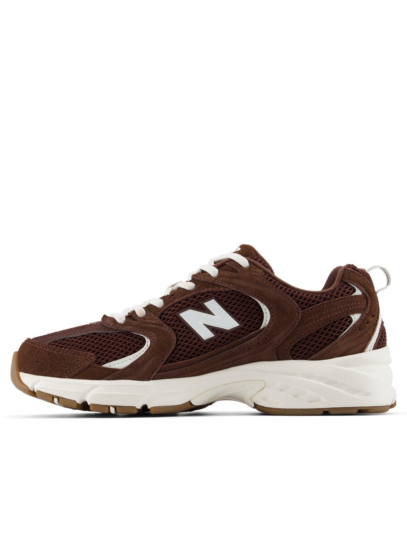 Image 6 of 6 of New Balance Womens 530 Chunky Mixed Texture Lace-Up Trainers - Brown