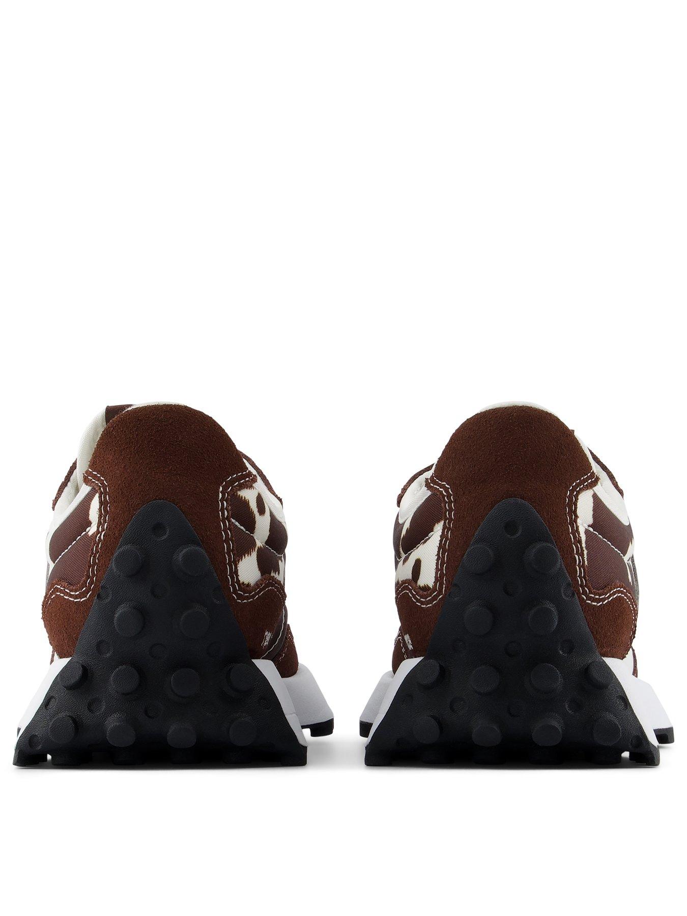 Image 3 of 7 of New Balance Womens 327 Suede &amp; Synthetic Low-Profile Logo Trainers - Brown