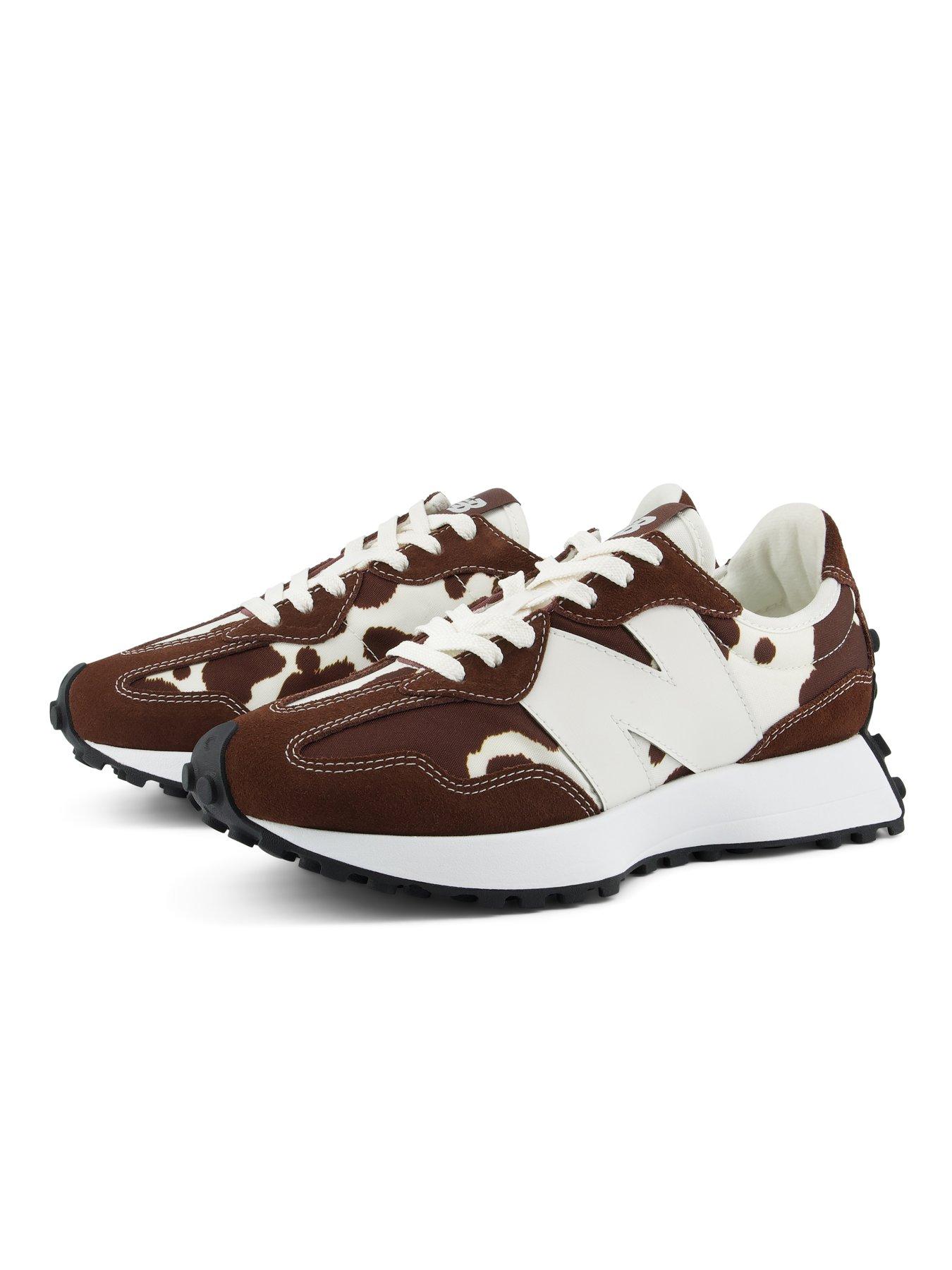 Image 6 of 7 of New Balance Womens 327 Suede &amp; Synthetic Low-Profile Logo Trainers - Brown