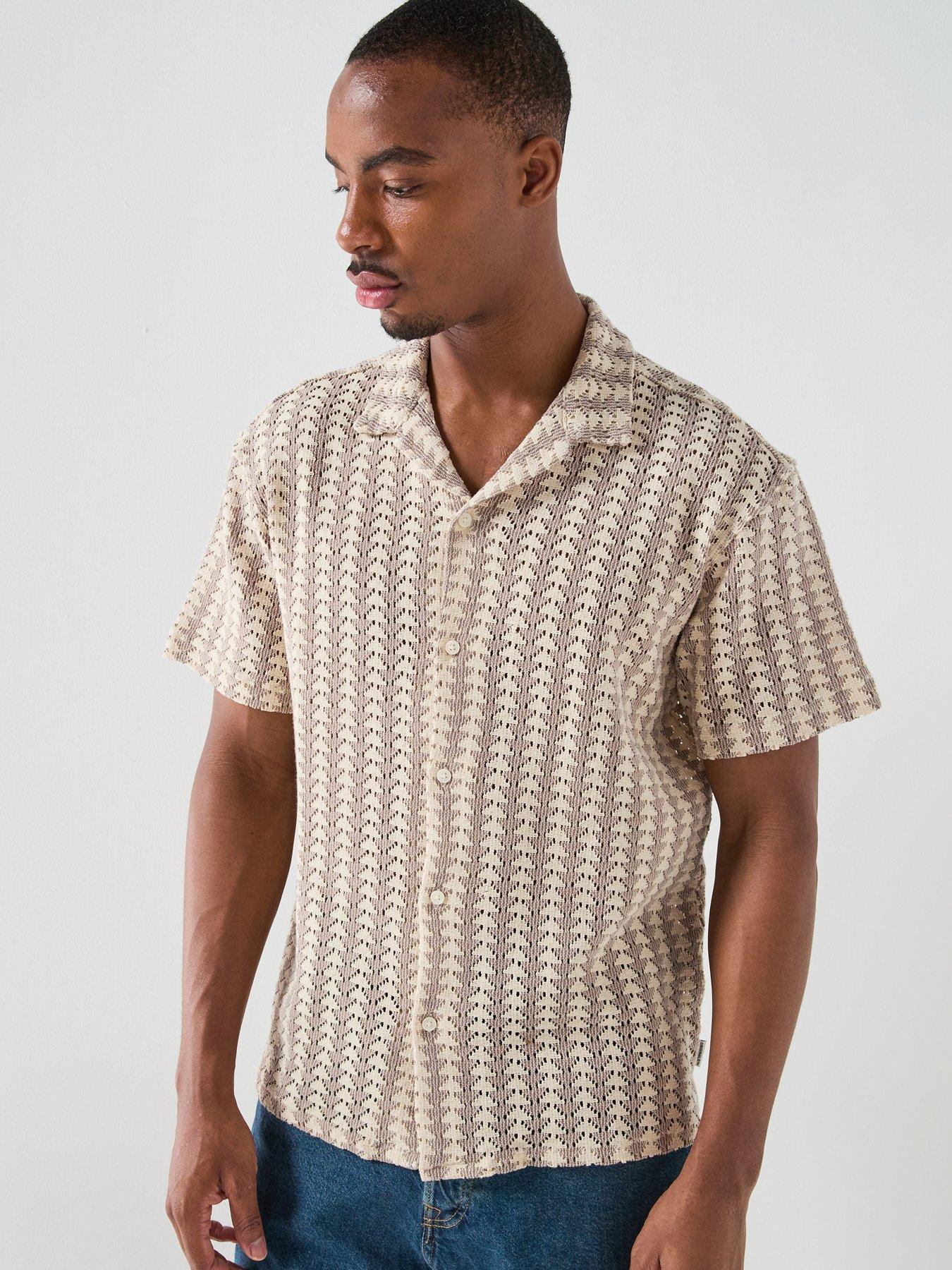 Jack & Jones Summer Luke Texture Resort Shirt - Brown