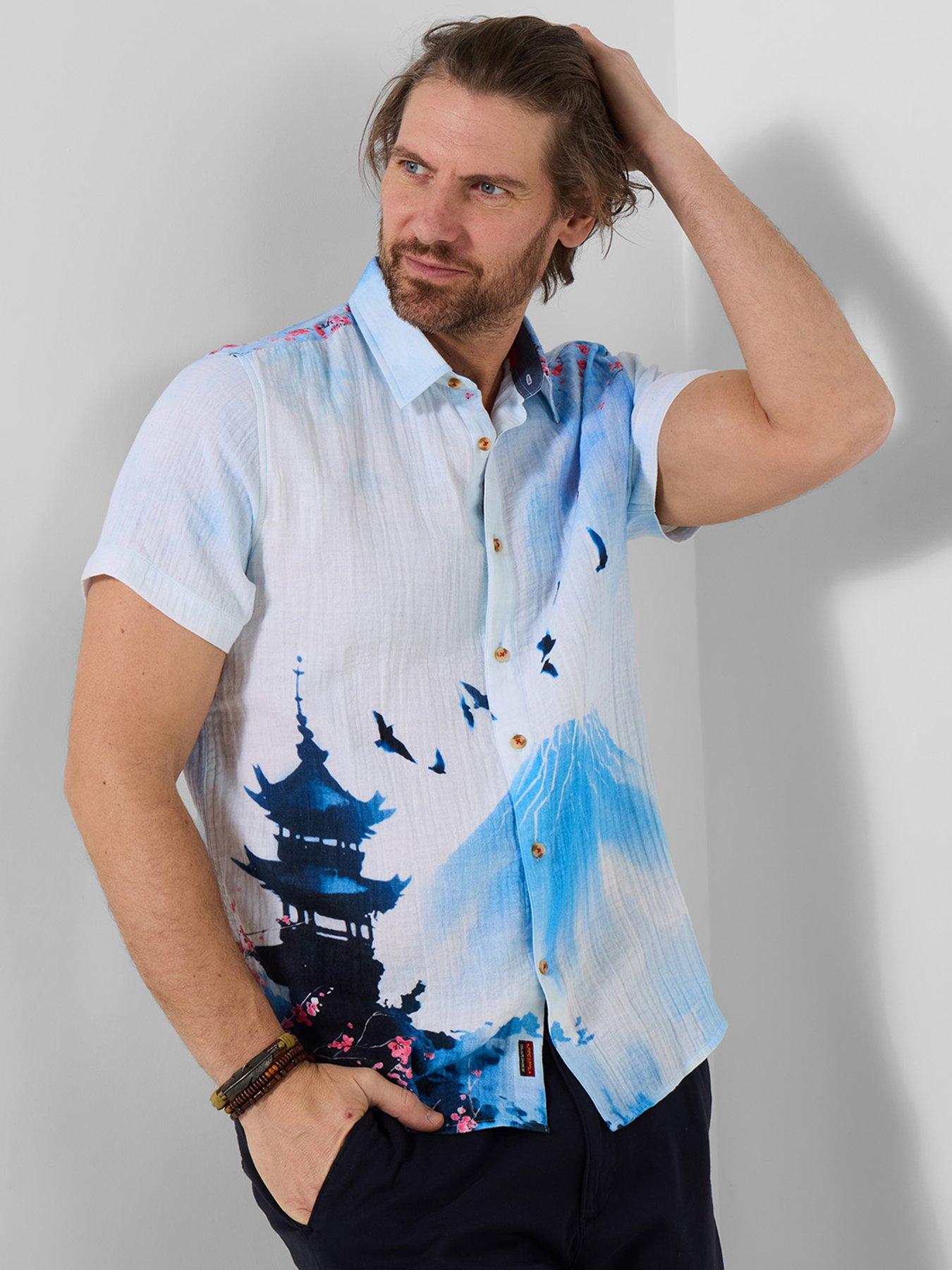 Joe Browns Zenscape Crinkle Short Sleeve Shirt