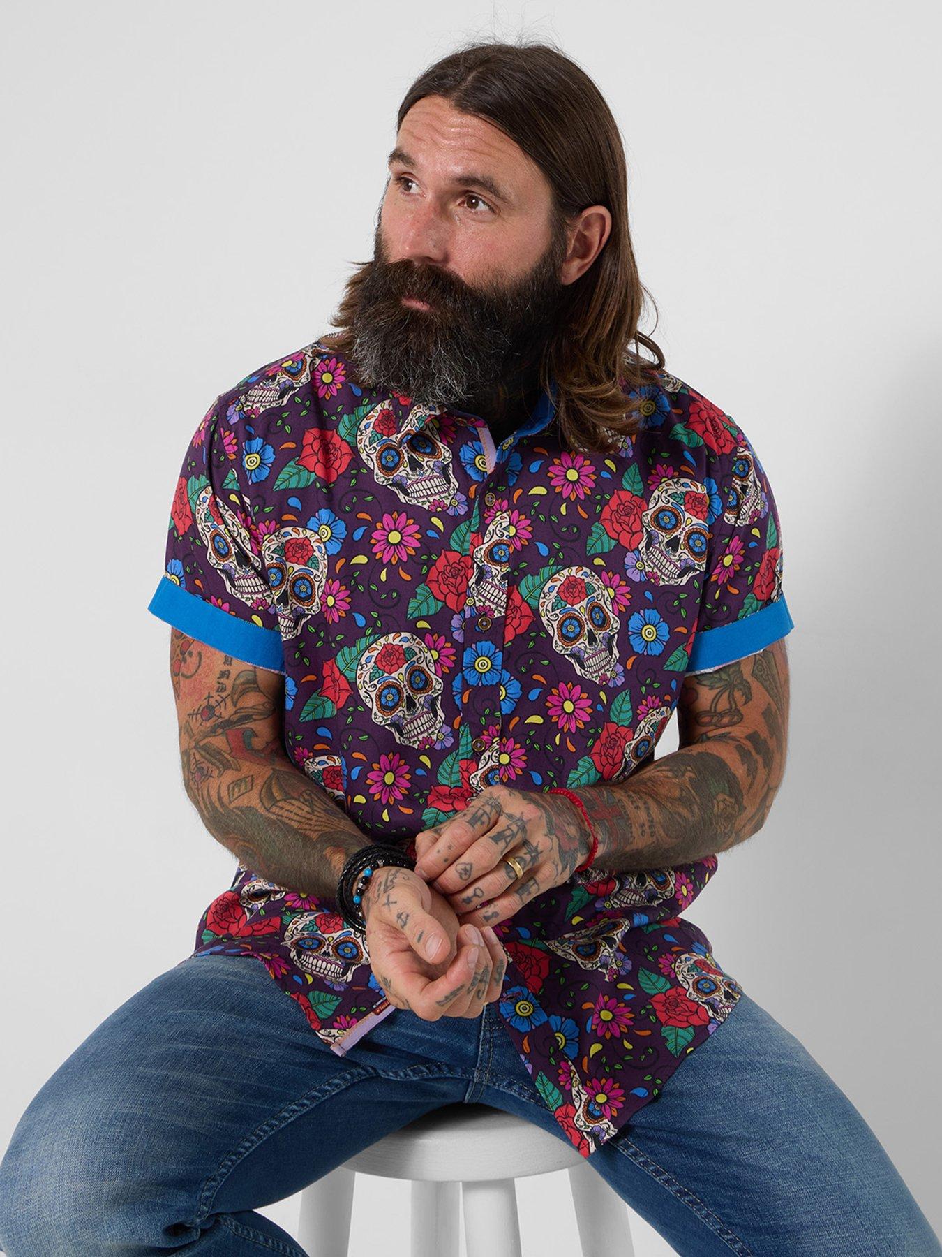 Joe Browns Joe Browns Creative Calavera Skull Short Sleeve Shirt