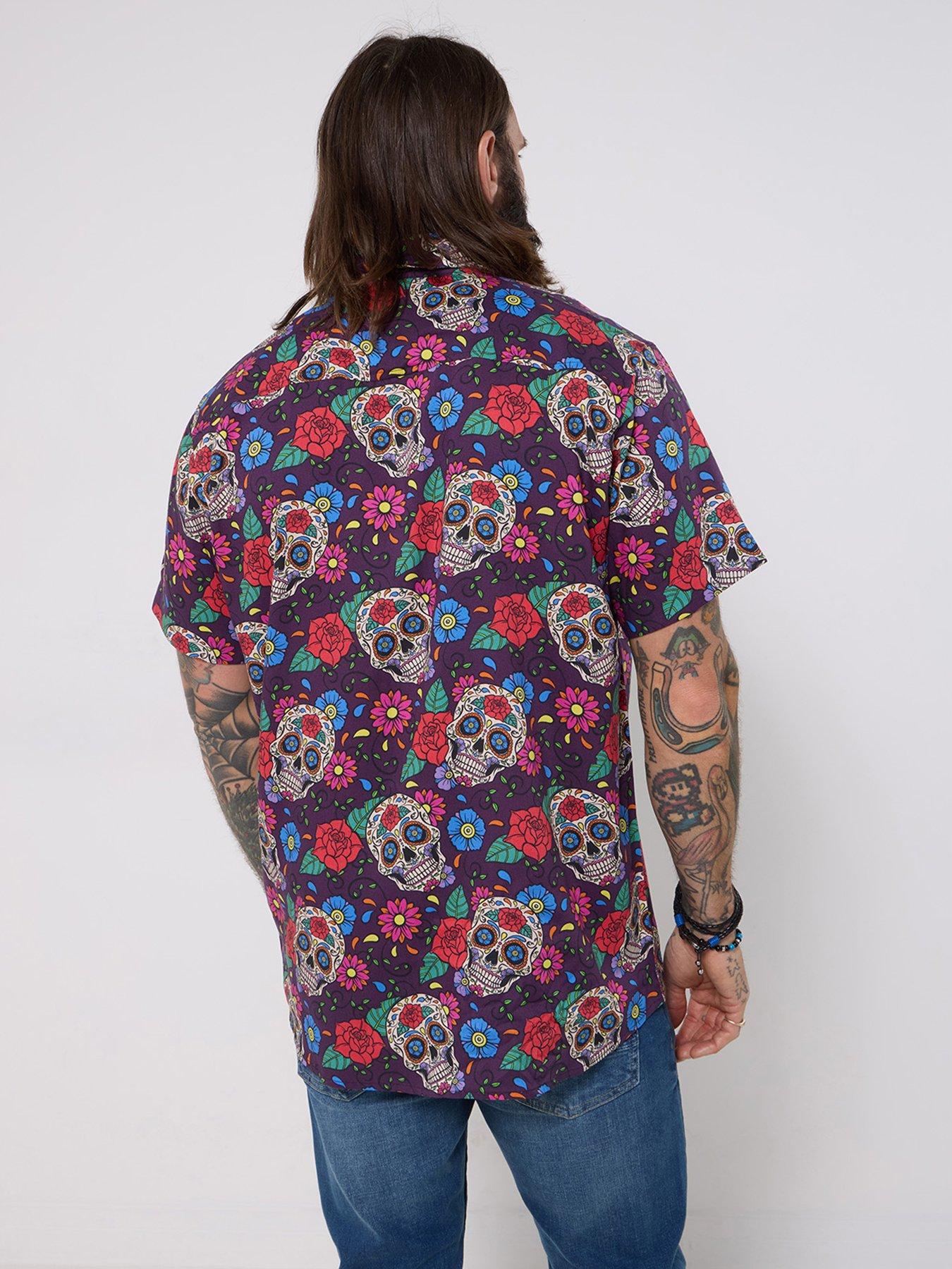 Image 2 of 5 of Joe Browns Creative Calavera Skull Short Sleeve Shirt - Multi