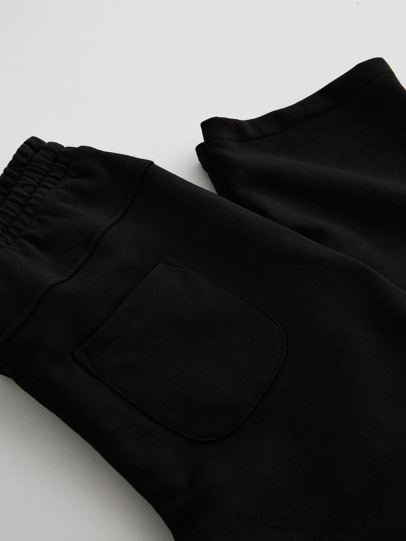 Image 4 of 4 of The Very Collection Boys Cotton Drawcord Waist Jogging Bottoms - Black