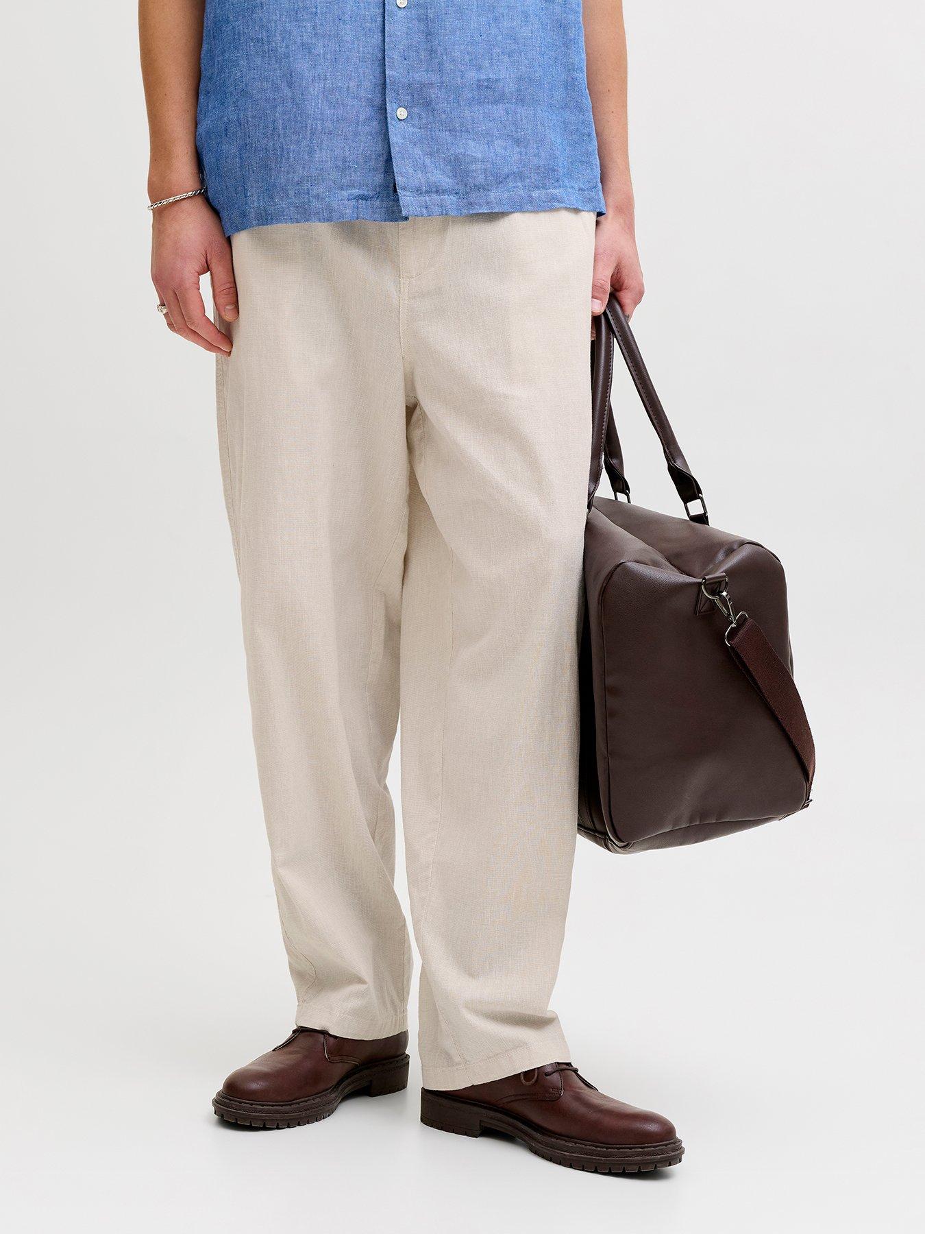 Image 1 of 7 of Jack & Jones Evan Breeze Trousers - Light Beige