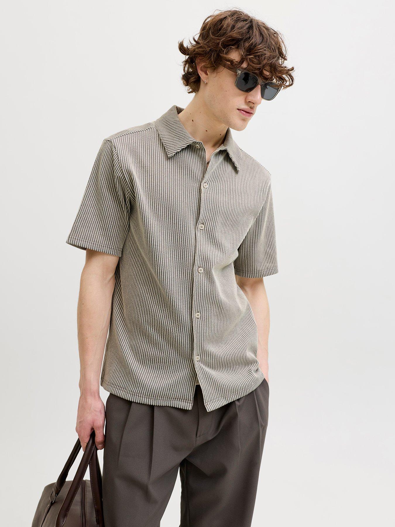 Jack & Jones Premium Noah Short Sleeve Shirt - Brown