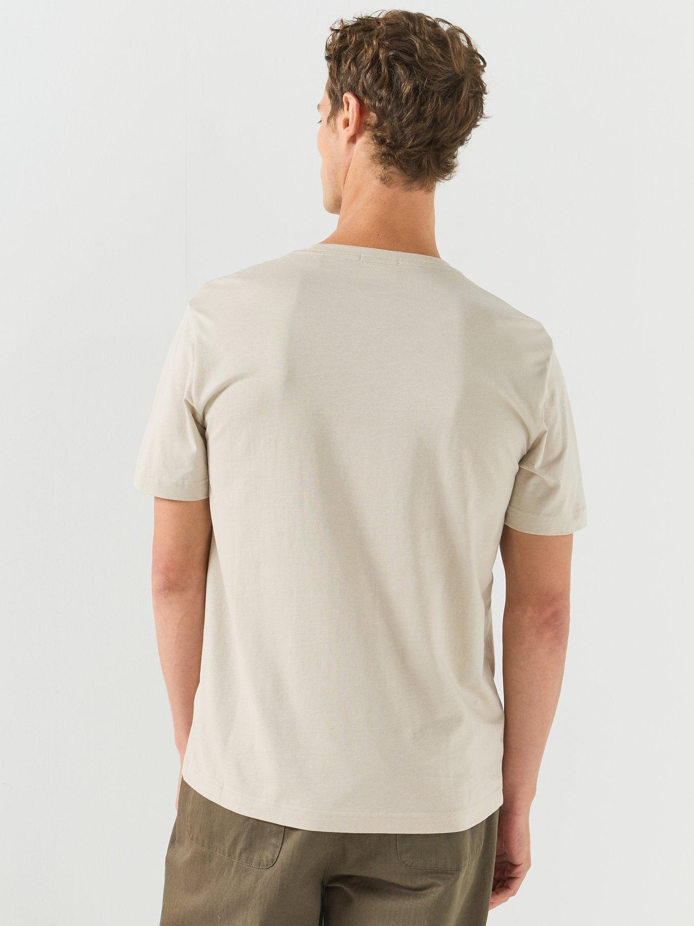Image 2 of 5 of GANT Regular Fit Shield Short Sleeve T-Shirt - Beige
