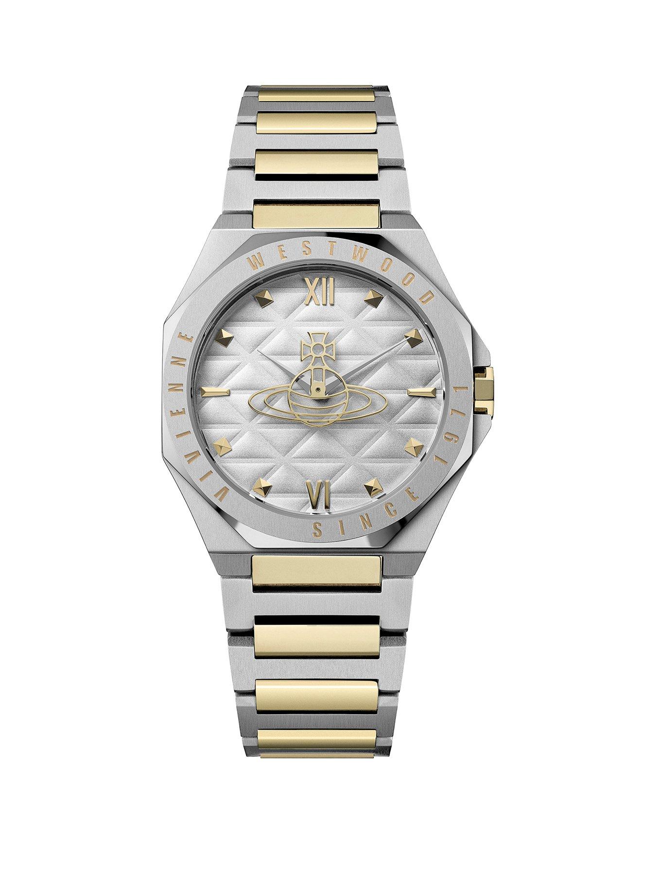 Vivienne Westwood The Aldgate Ladies Quartz Watch Silver/White Dial , Two Tone Stainless Steel Case and Bracelet