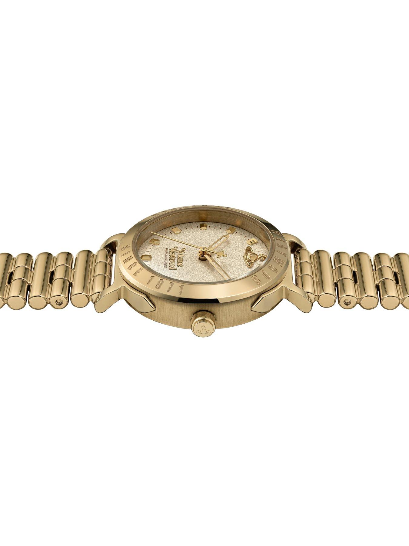 Image 4 of 7 of Vivienne Westwood The Chelsea Ladies Quartz Watch with Cream Dial &amp; Gold Stainless Steel Case and Bracelet