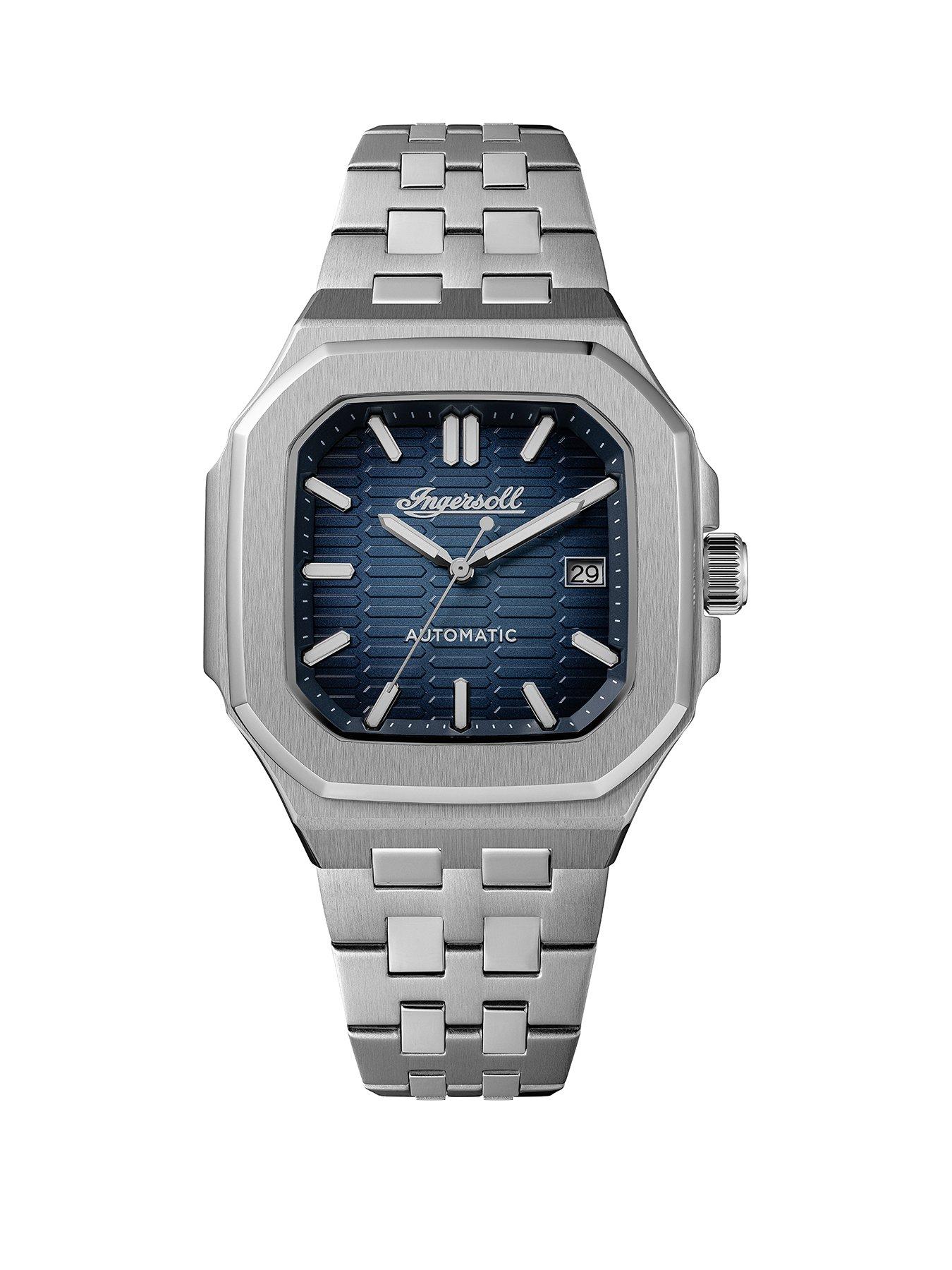 Ingersoll Ingersoll 1892 The Yield Automatic Mens Watch with Blue Dial and Silver Stainless Steel Bracelet - I17801