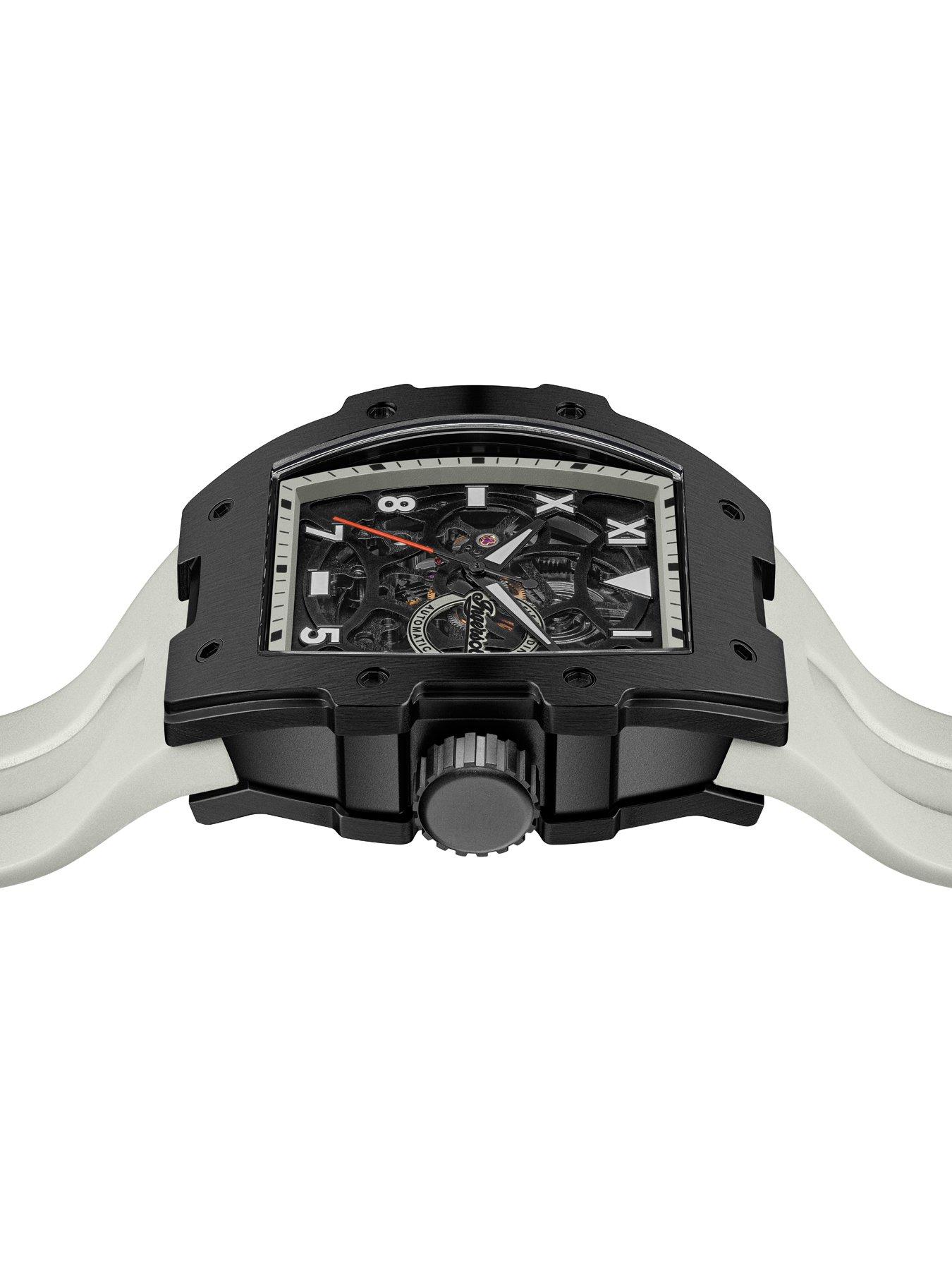 Image 3 of 6 of Ingersoll 1892 The Play Automatic Mens Watch with Black Dial and Grey PU Strap - I15305