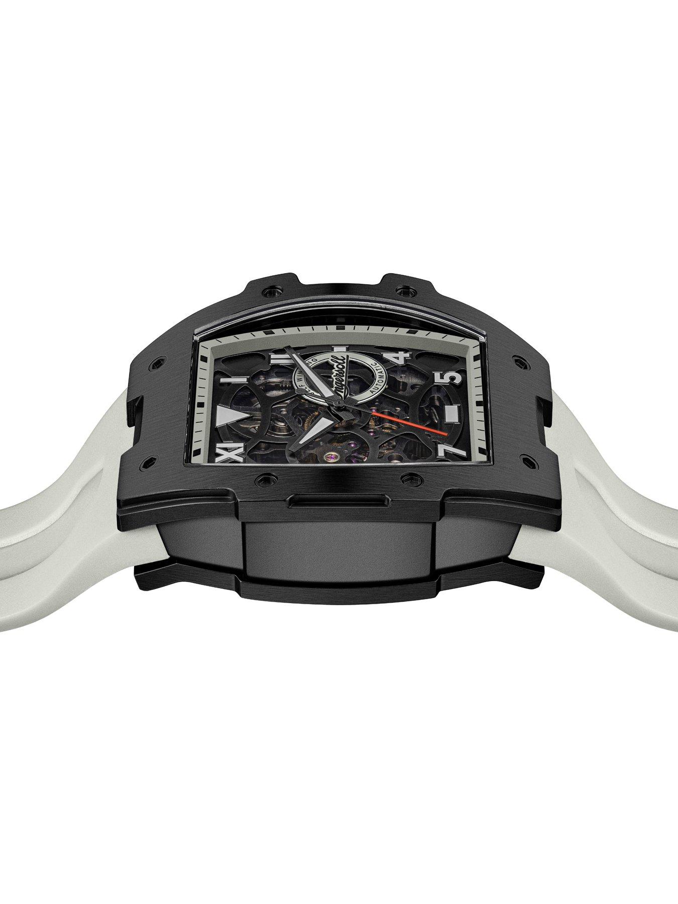 Image 4 of 6 of Ingersoll 1892 The Play Automatic Mens Watch with Black Dial and Grey PU Strap - I15305