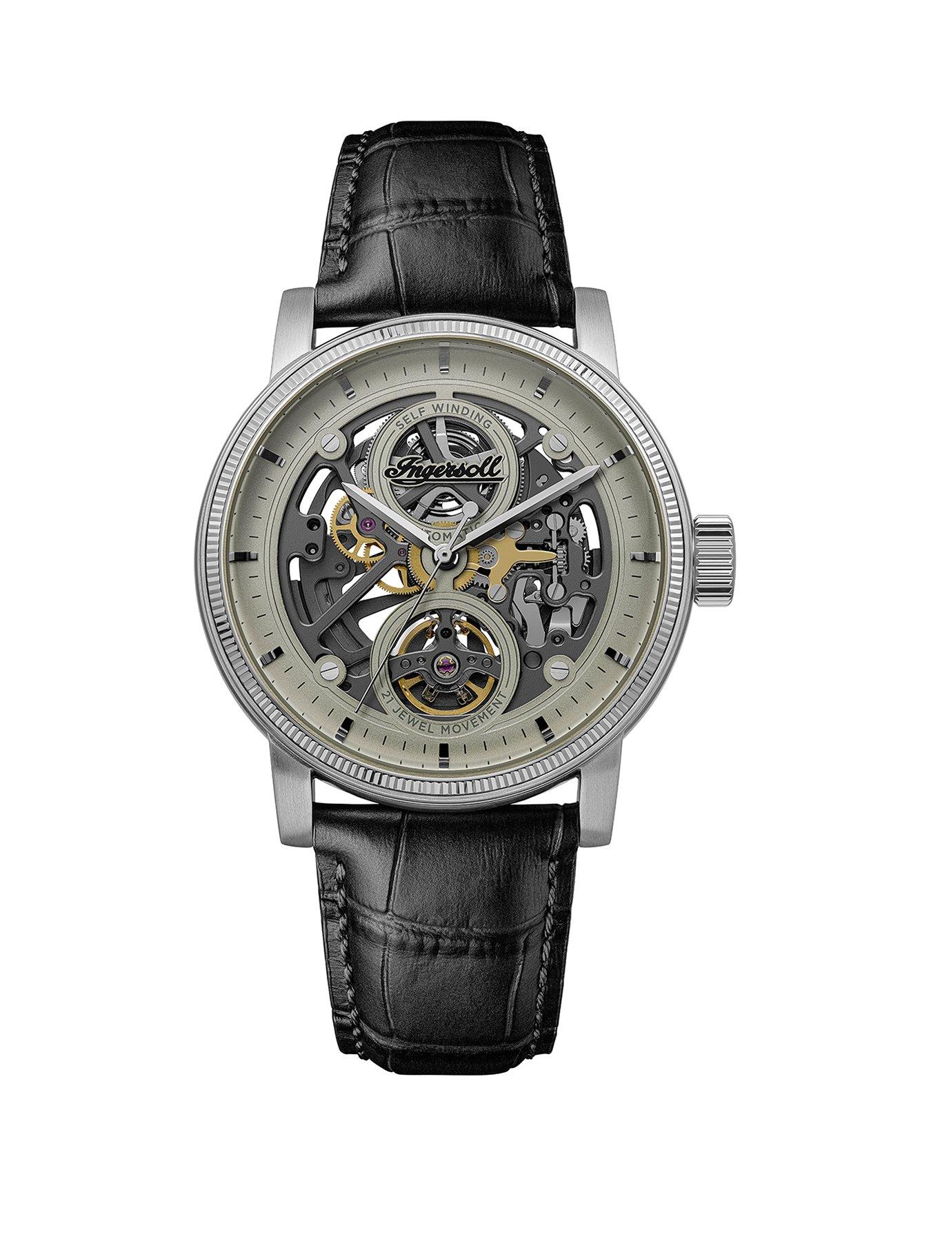 Ingersoll 1892 The Guy Automatic Mens Watch with Grey Dial and Black Strap - I17501