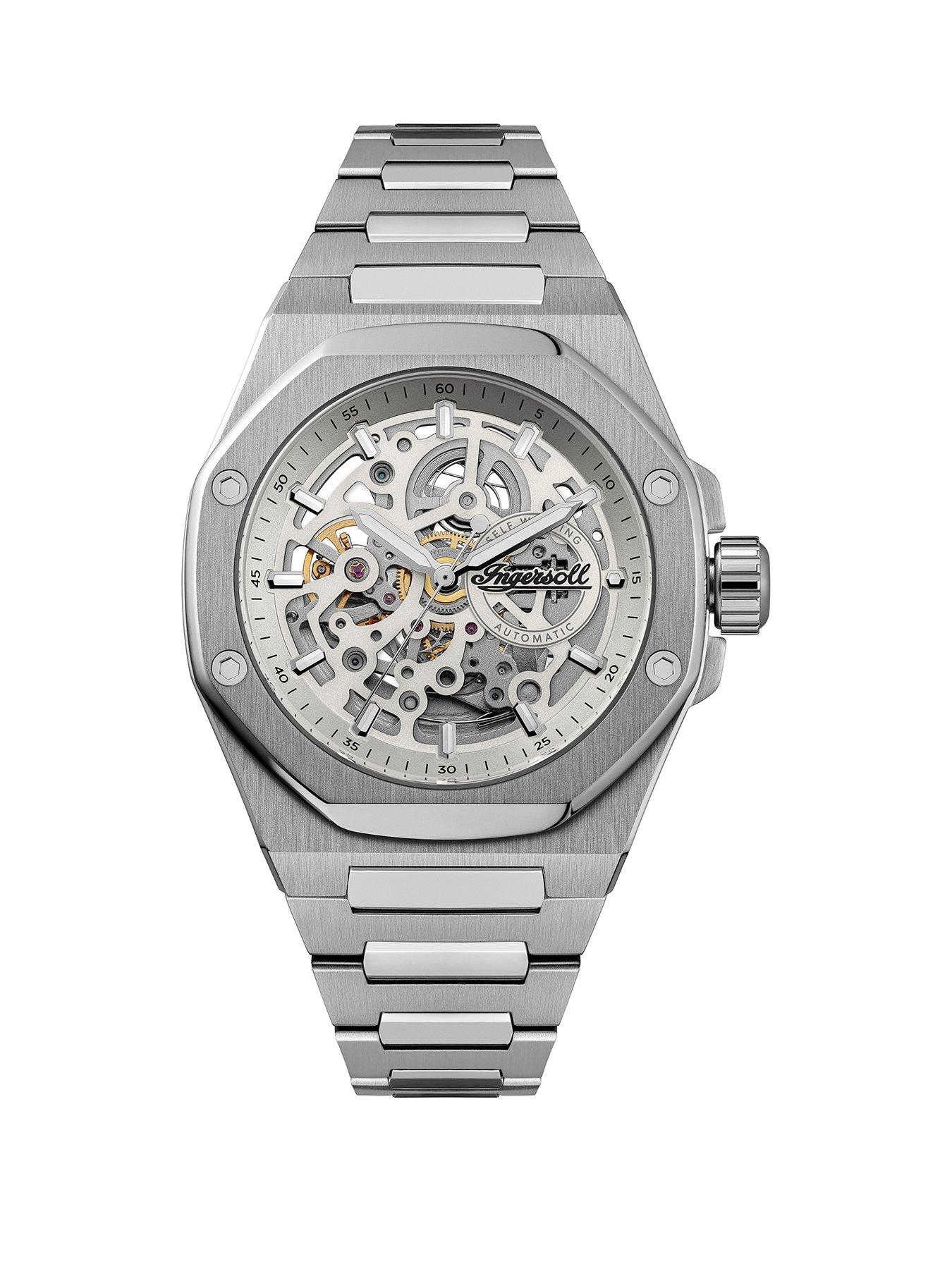 Ingersoll 1892 The Faller Automatic Mens Watch with Grey Dial and Silver Stainless Steel Bracelet - I17601