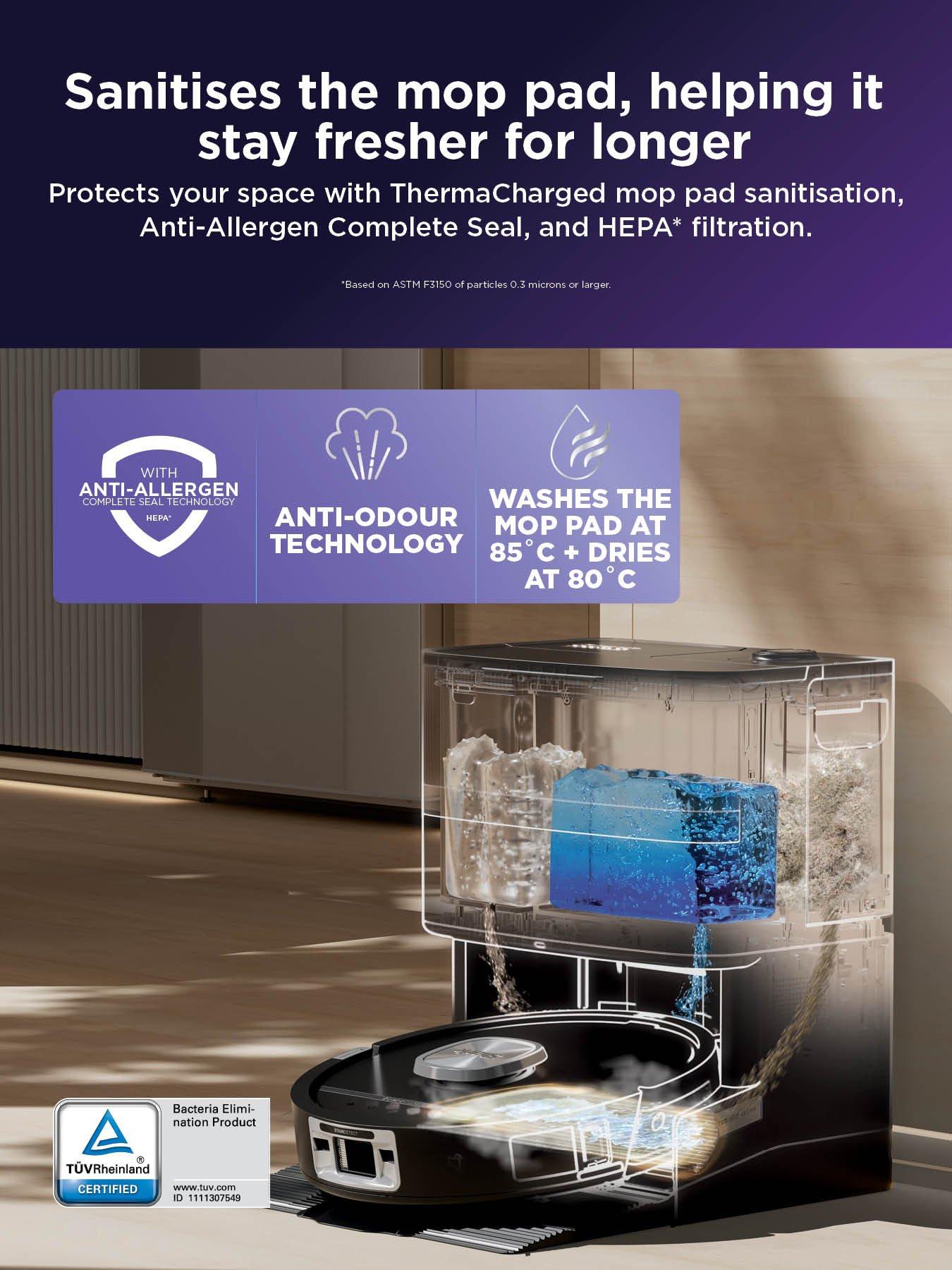 Image 6 of 6 of Shark PowerDetect UV Reveal 2-in-1 Vac &amp; Mop Robot Vacuum - Black RV3000XEUK