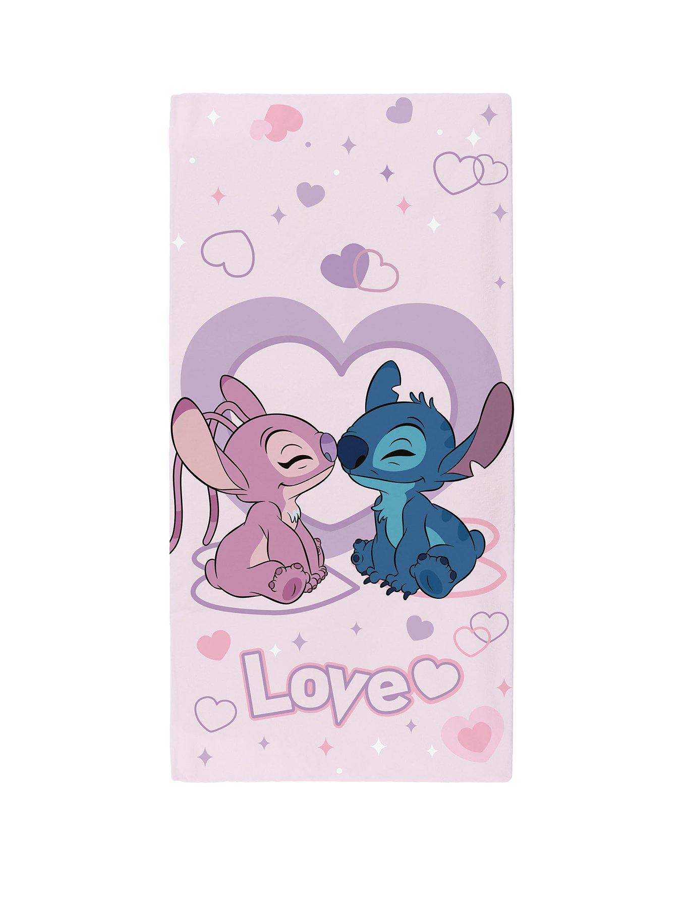 Disney Stitch & Angel Love Beach Towel 70x140cm 300-320gsm