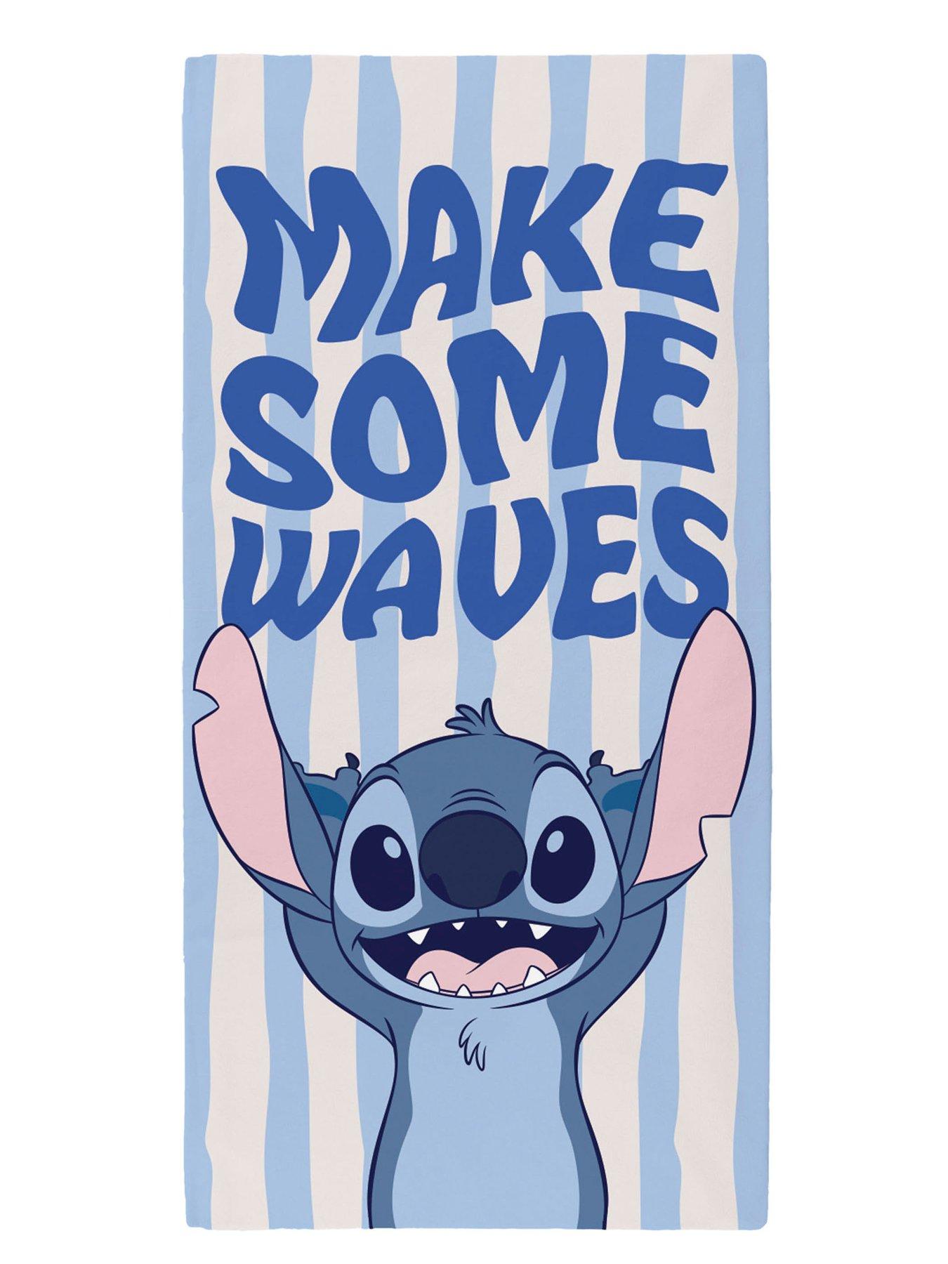 Disney Stitch Make Some Waves Towel 70X140Cm 300-320Gsm 100% Cotton
