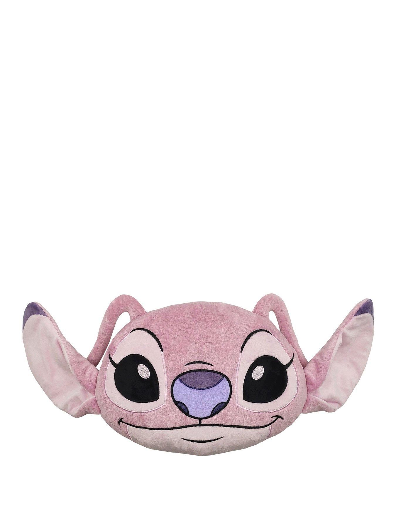 Disney Stitch Angel Sml Head Shaped Cushion Approx 30cm, 100% Polye